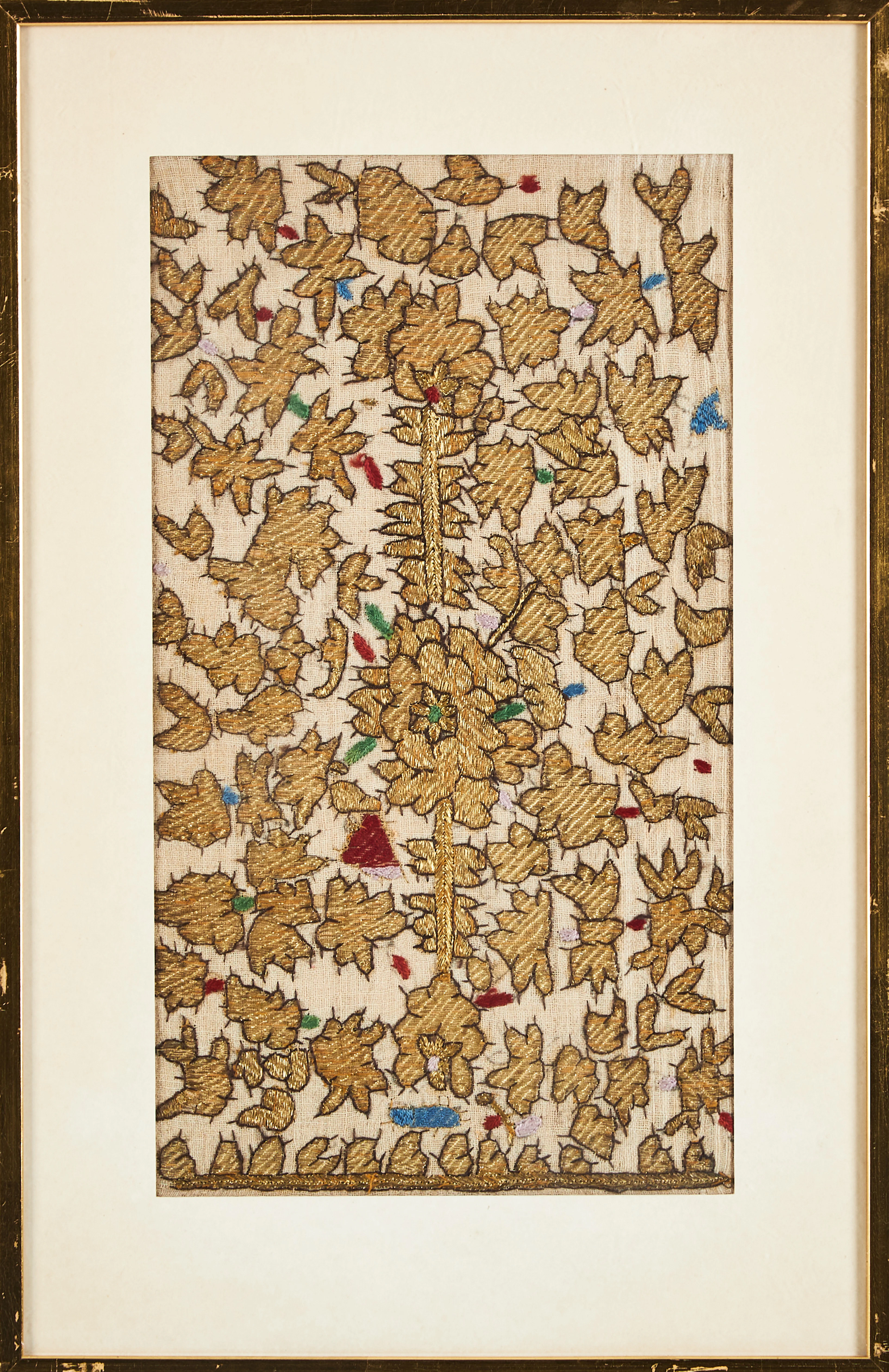 HANDDUK, yaglik, Osmanska riket, 1800-tal, broderi i silkestråd och