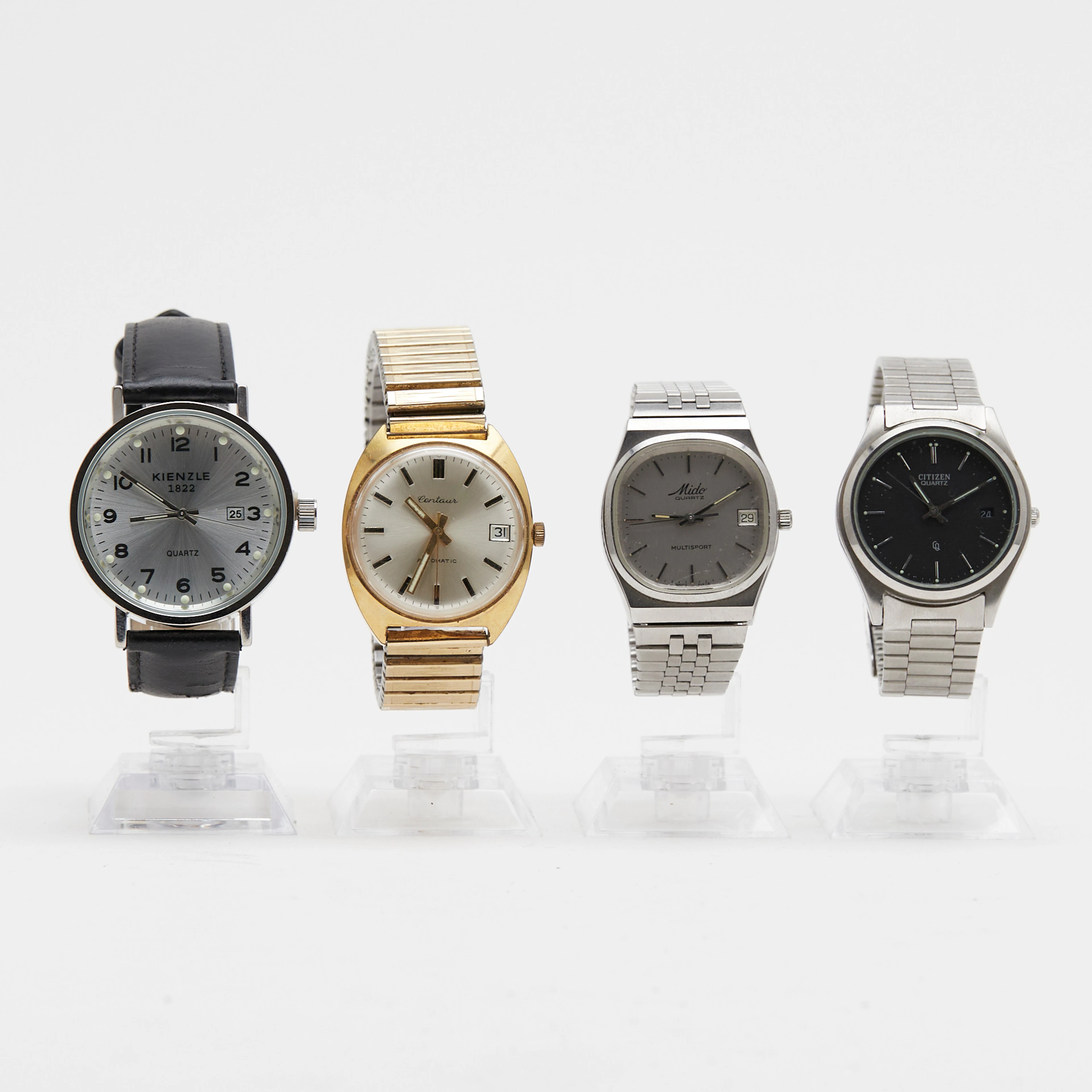 KIENZLE, CENTAUR, MIDO ETC., Konvolut Armbanduhren, 20./21. Jahrhundert. (4).
