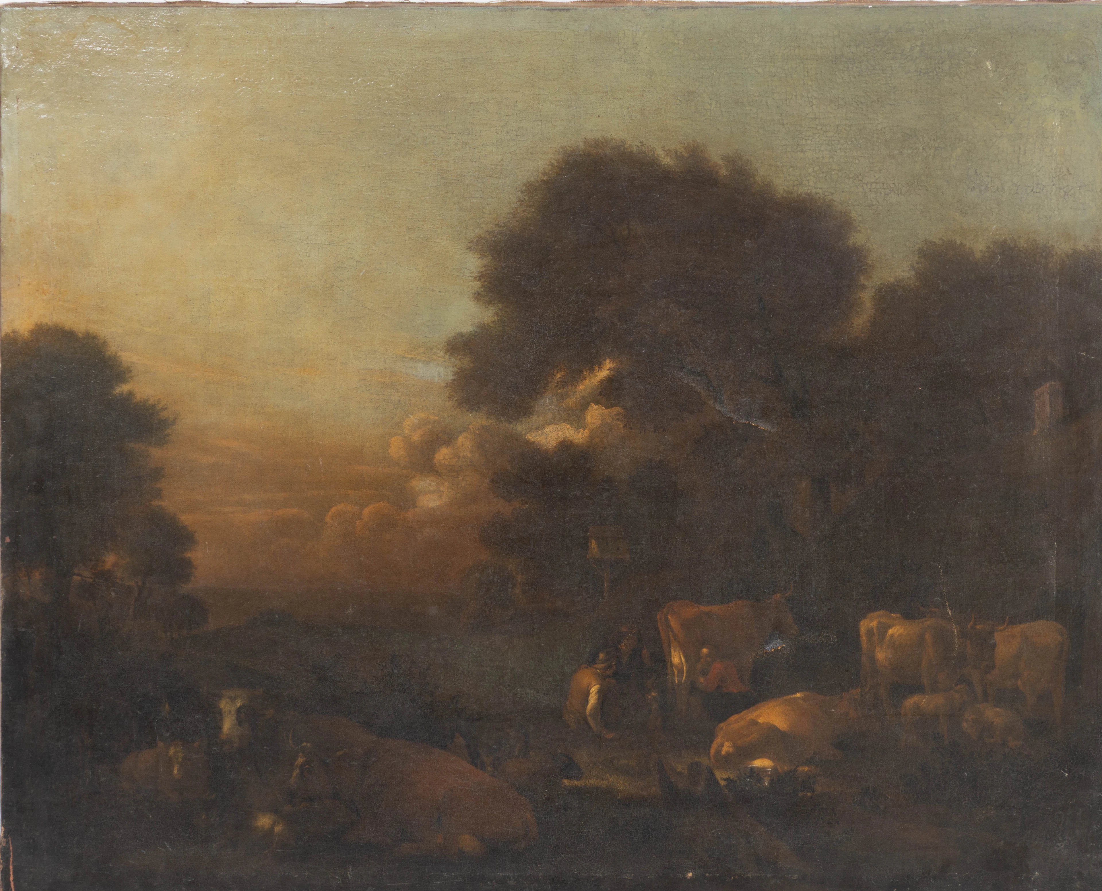 HOLLÄNDISCHE SCHULE 18. JAHRHUNDERT. Pastorale Landschaft.