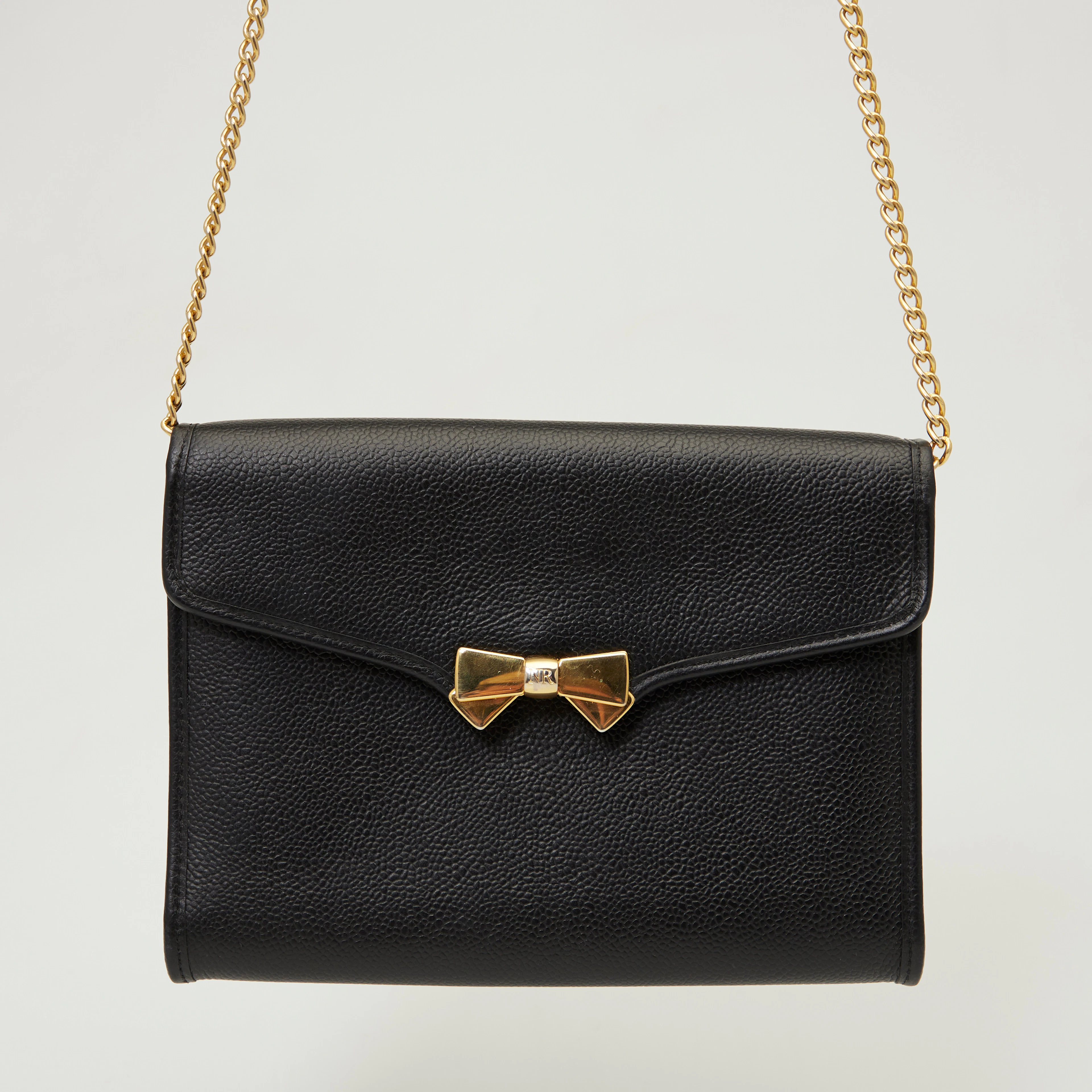 INA RICCI. Clutch / Schultertasche, Leder, 1980/90er Jahre, Frankreich.