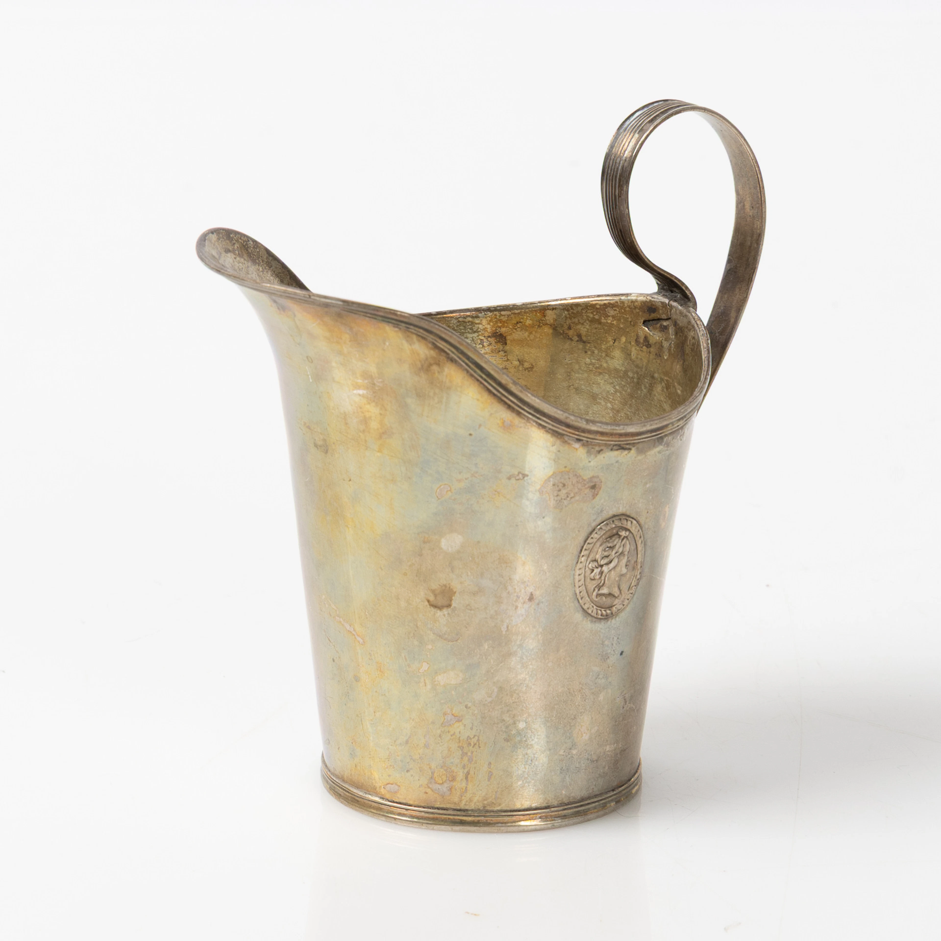 STEPHAN WESTERSTRÅHLE. Gräddkanna, silver, sengustaviansk, Stockholm, 1809.