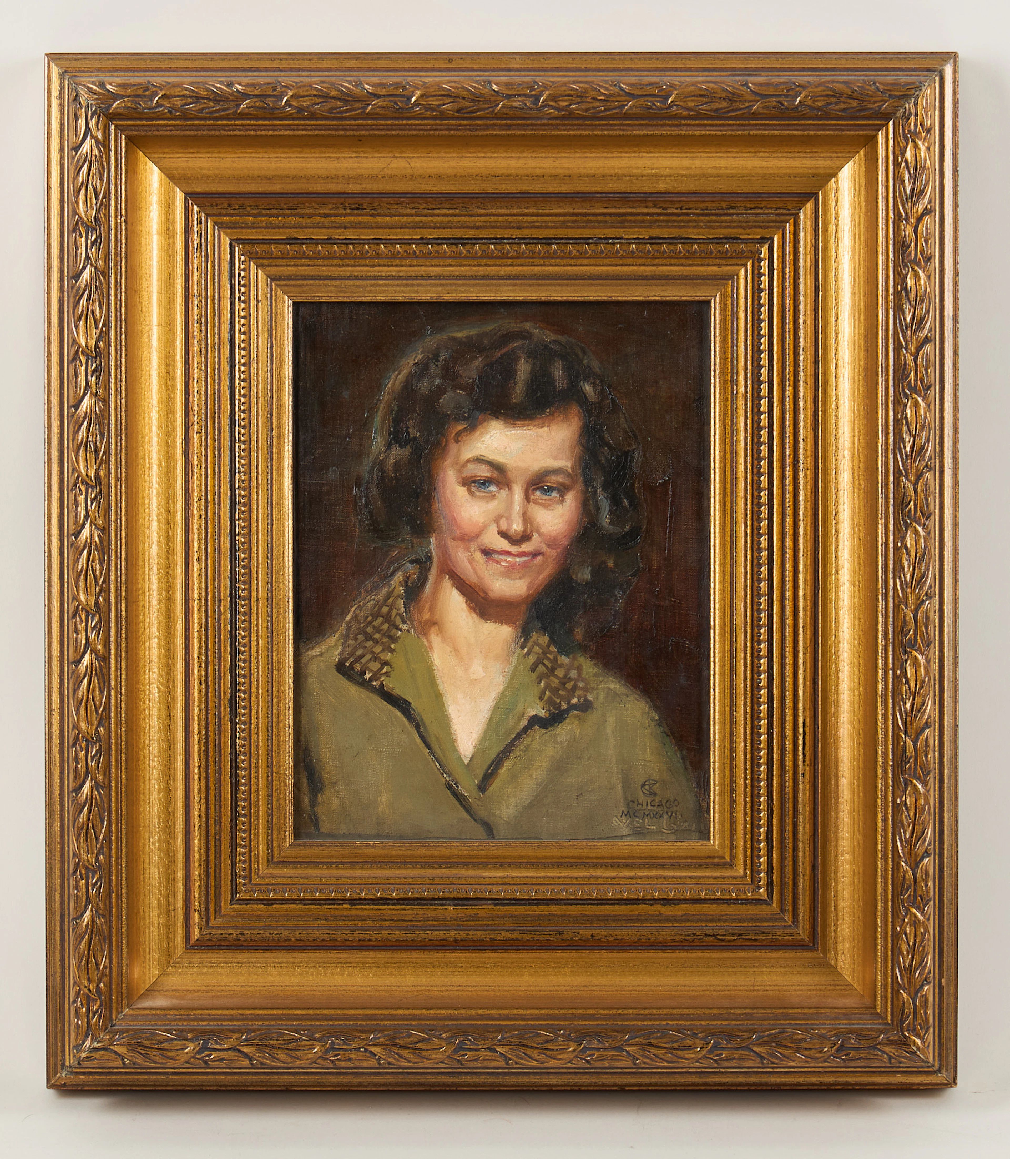 AKSELI GALLEN-KALLELA. "Leende", porträtt av Mrs. Jarvin (f.d. Järvinen)