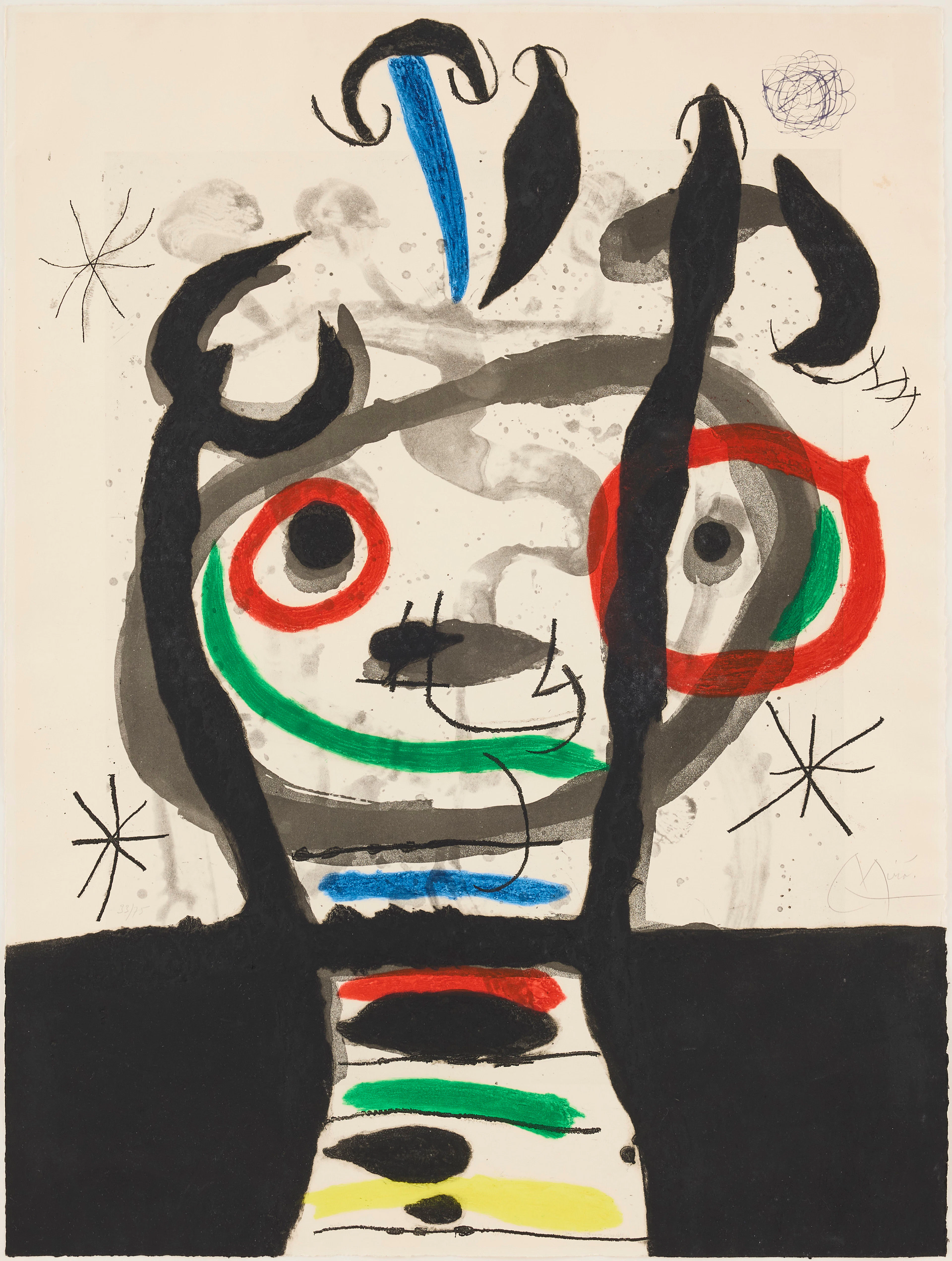 JOAN MIRÓ. "Le Grand Sorcier".