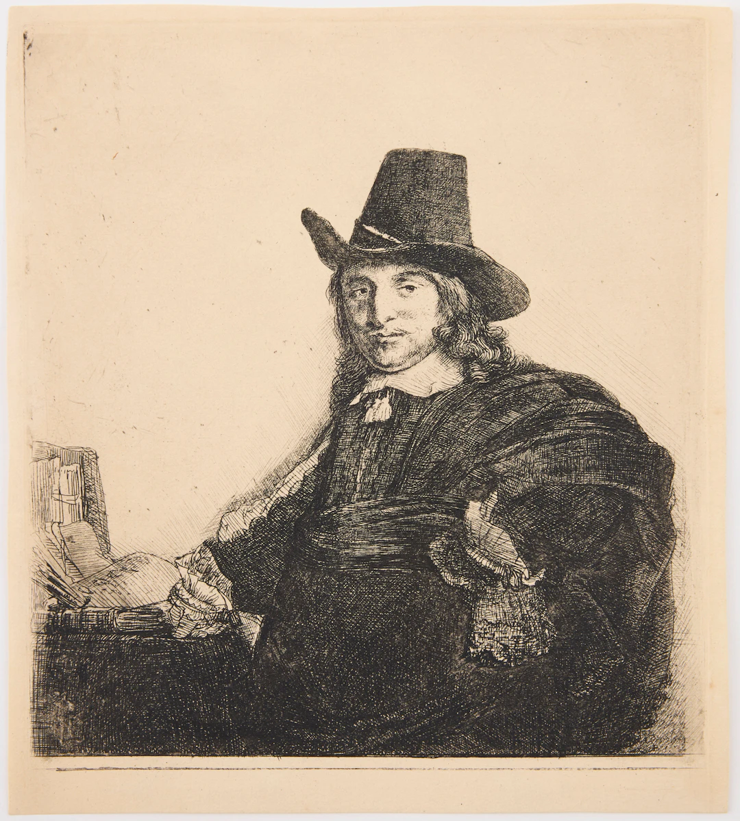 REMBRANDT VAN RIJN. "Jan Asselijn, Painter ("Krabbetje").".