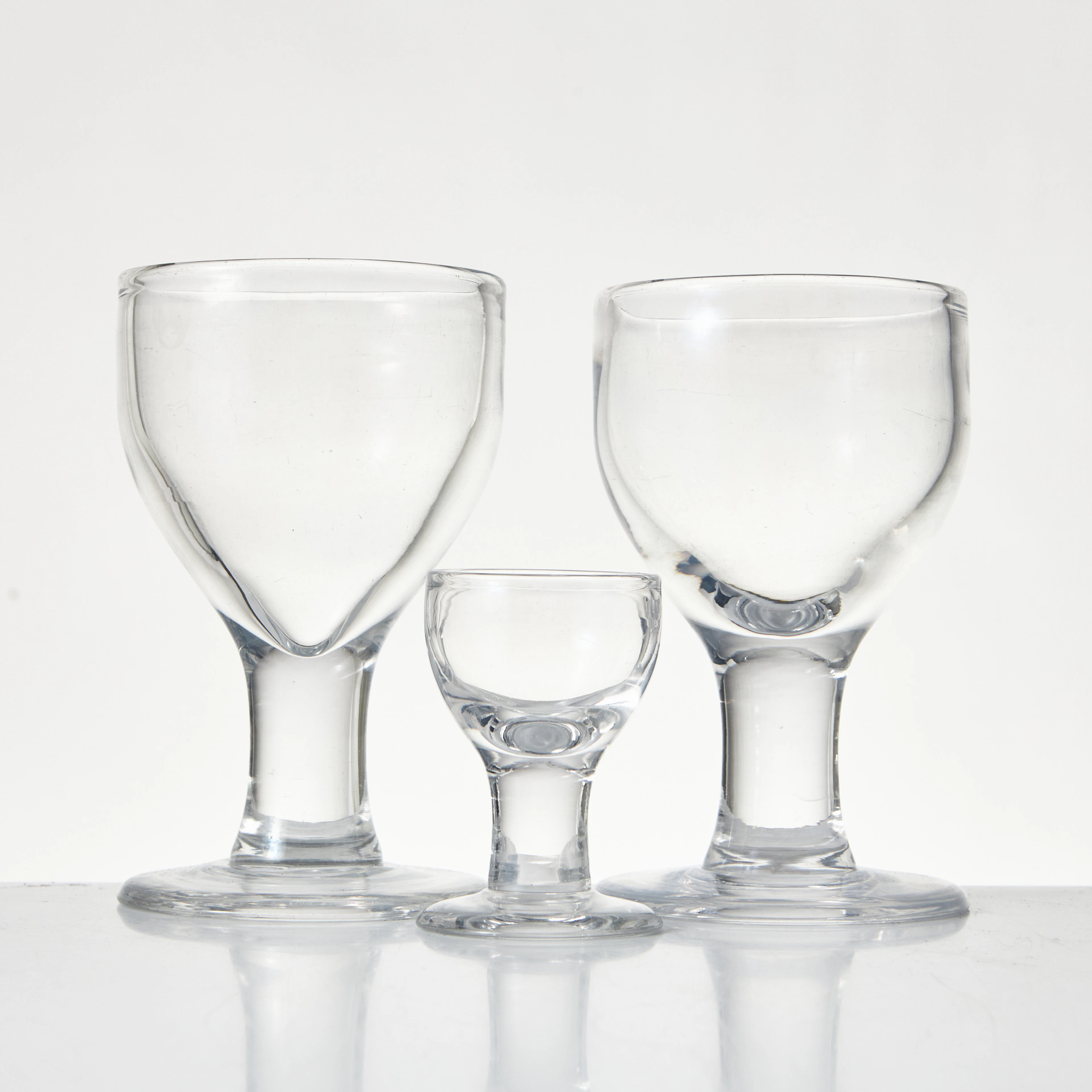 SIGNE PERSSON-MELIN. Ölglas, 8 st, snapsglas, 11 st., "Ruben", Boda glasbruk.