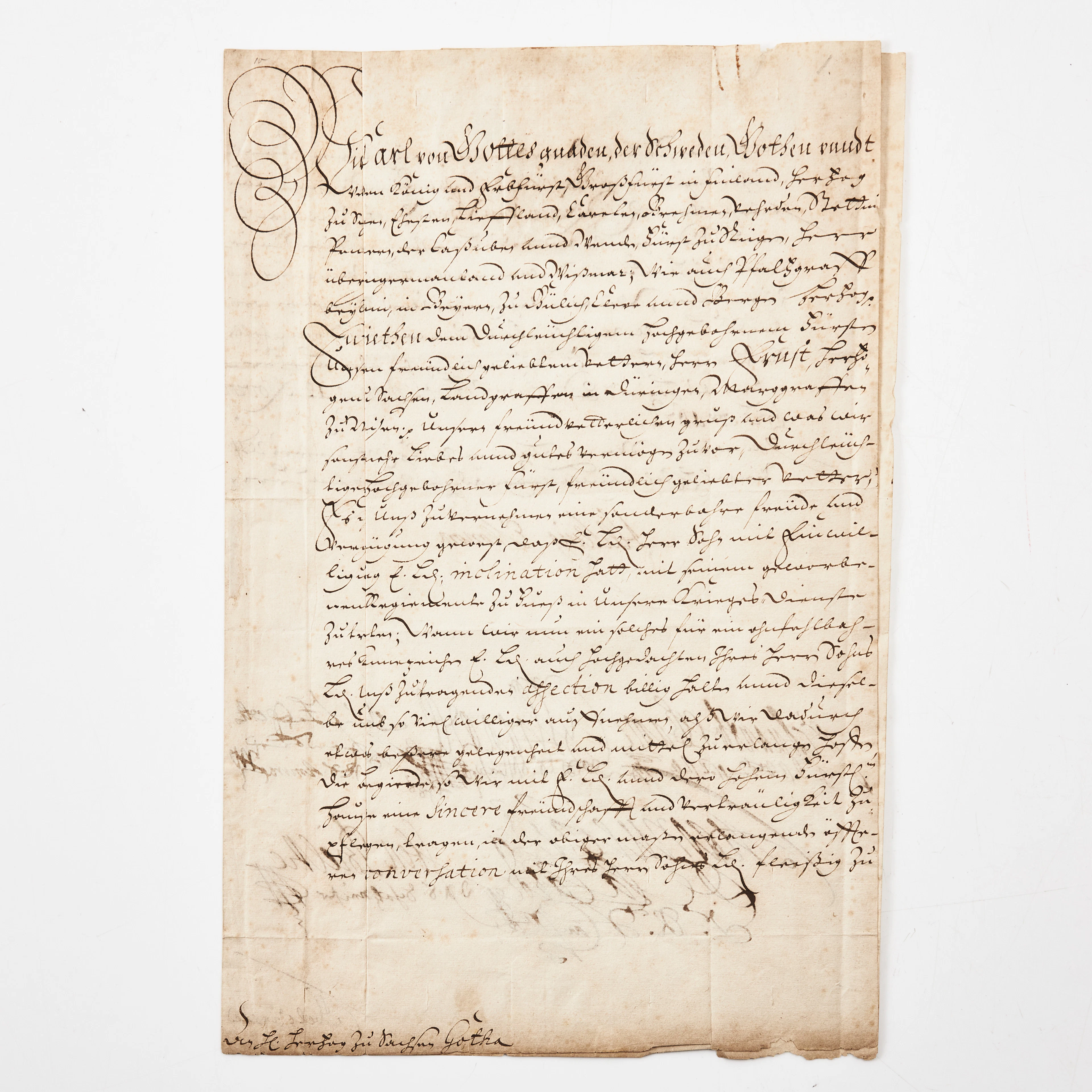HEDVIG ELEONORA, undertecknat dokument, Stockholm 1672, även undertecknat