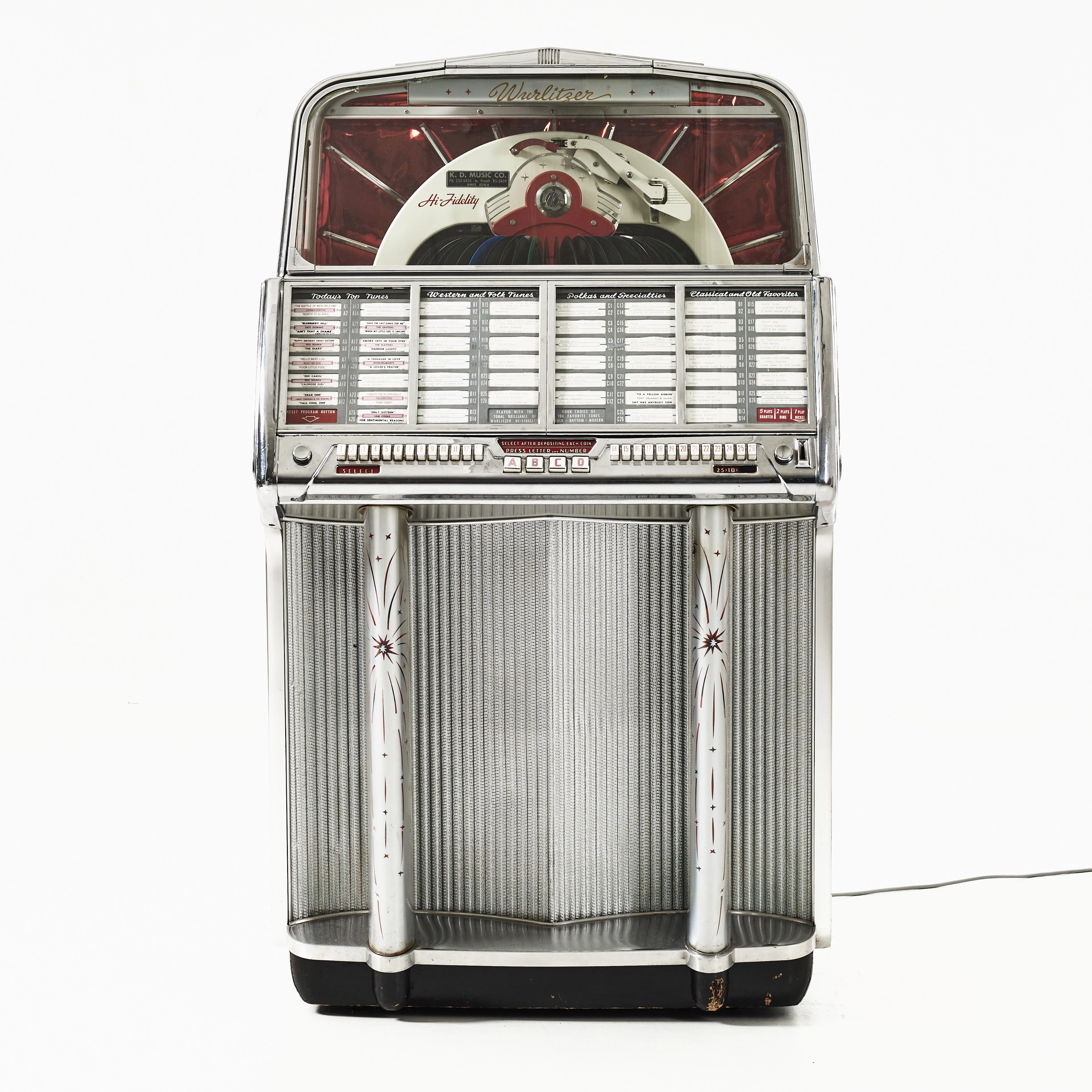 JUKEBOX, Wurlitzer, modell 1800, 1952.