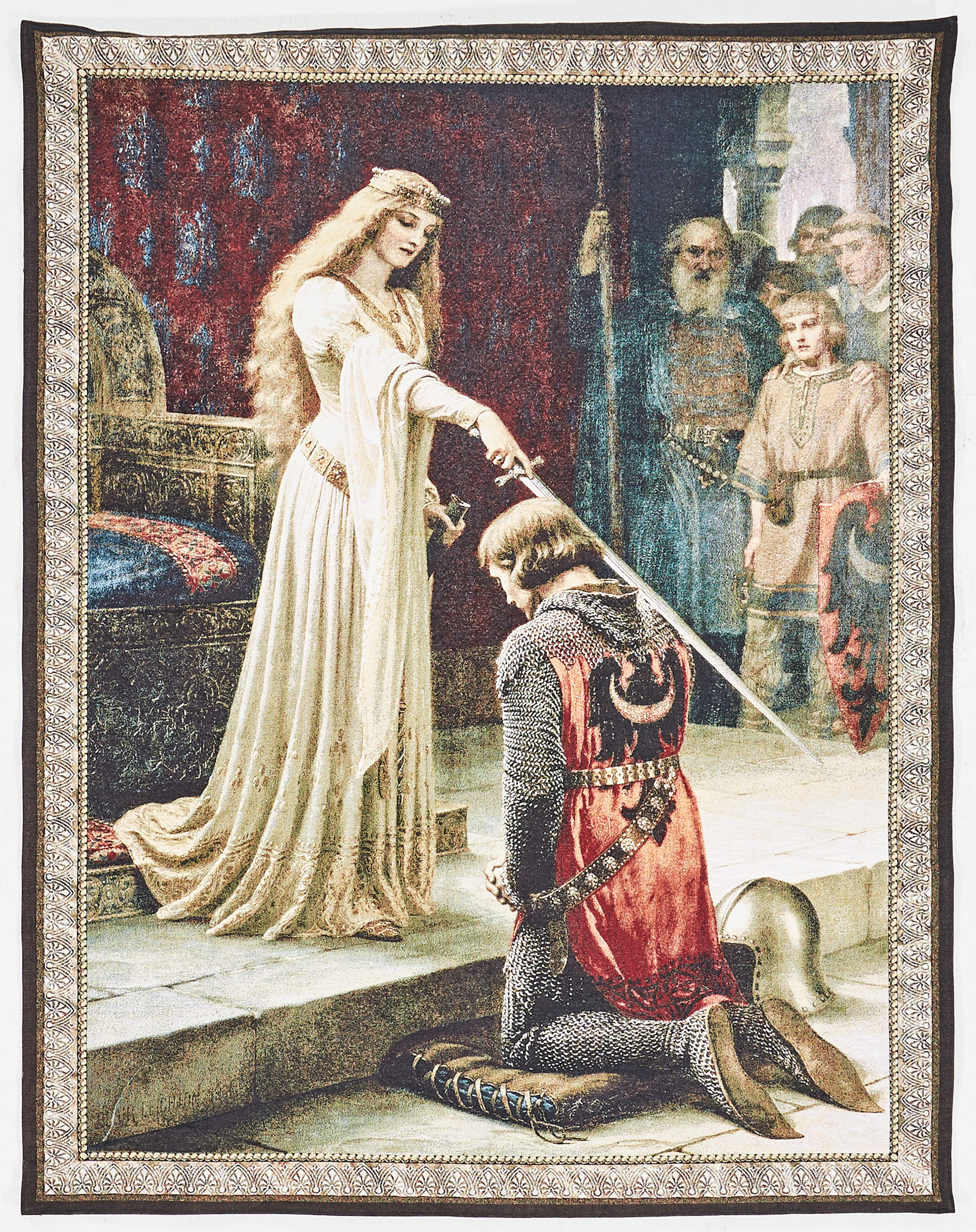 GOBELÄNG efter Edmund Blair Leighton (1852–1922), föreställande prinsessa