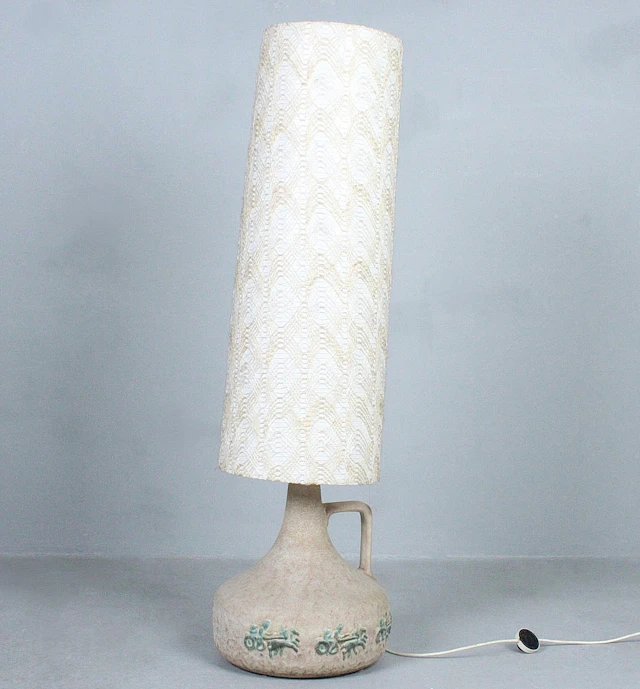 Große Keramik Stehlampe/Bodenlampe der 1970er.