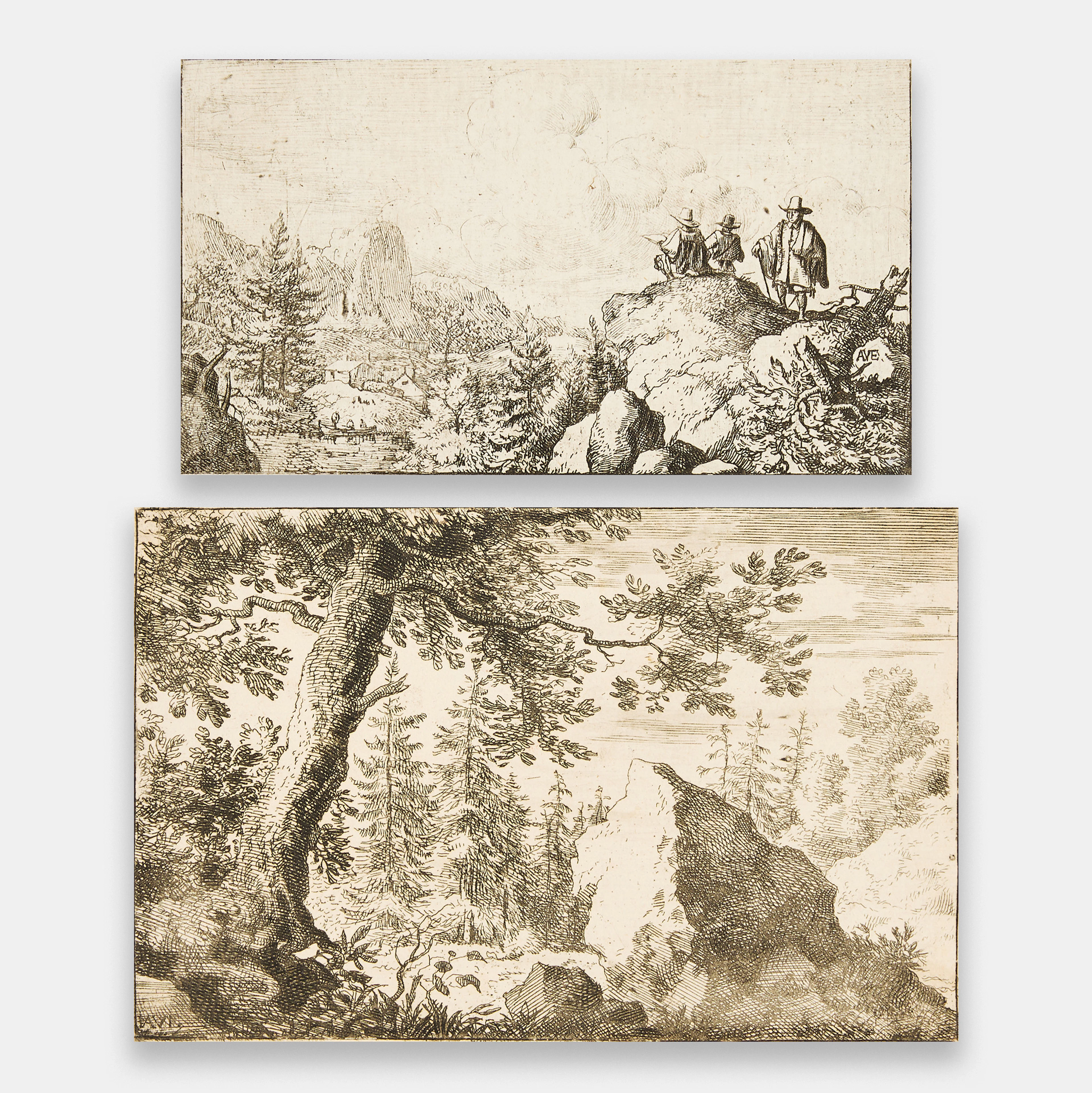ALLAERT VAN EVERDINGEN (THE NETHERLANDS 1621-1675). Two etchings.