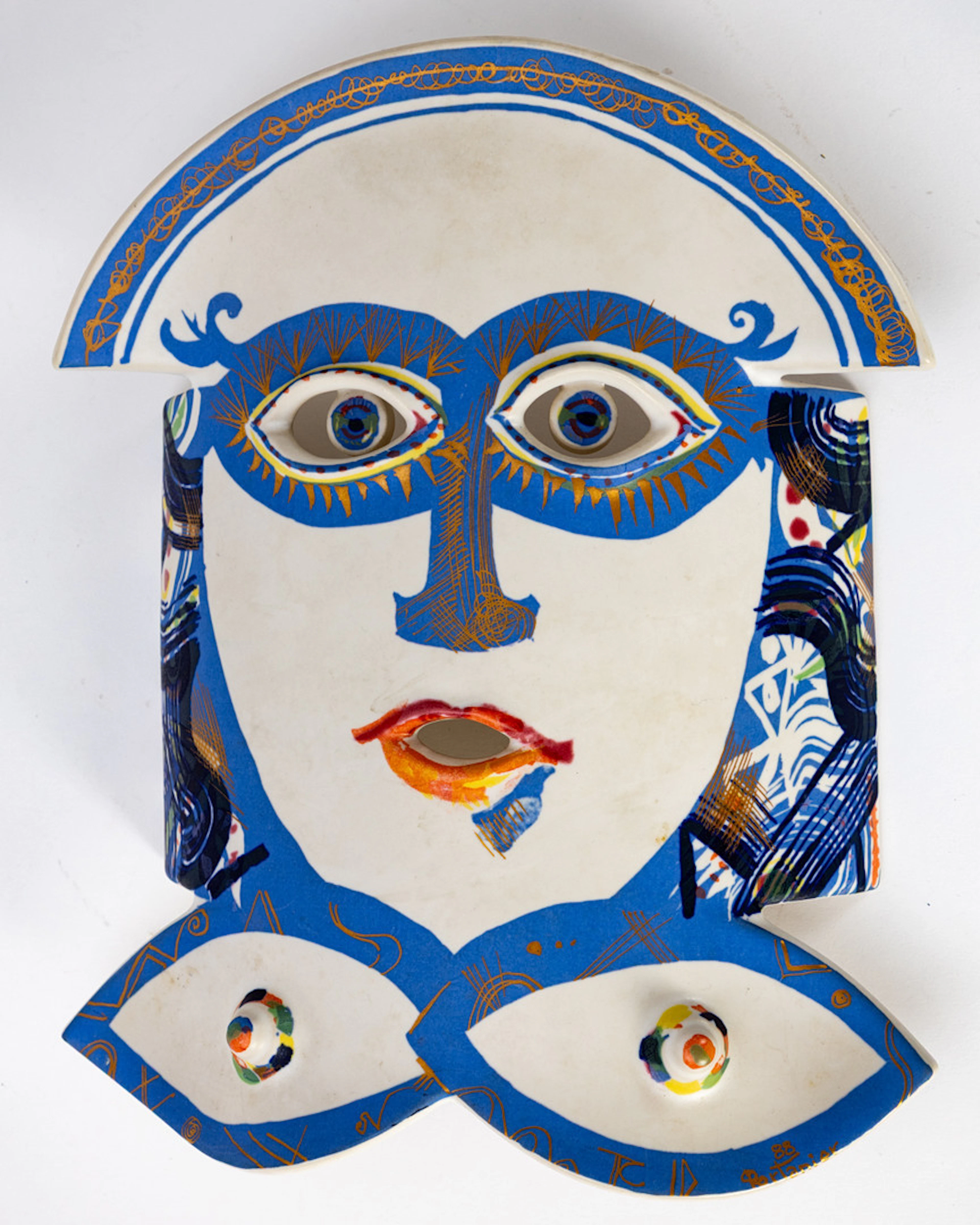 GILBERT PORTANIER (1926-2023). Maske 'Pallas Athene', Keramikobjekt