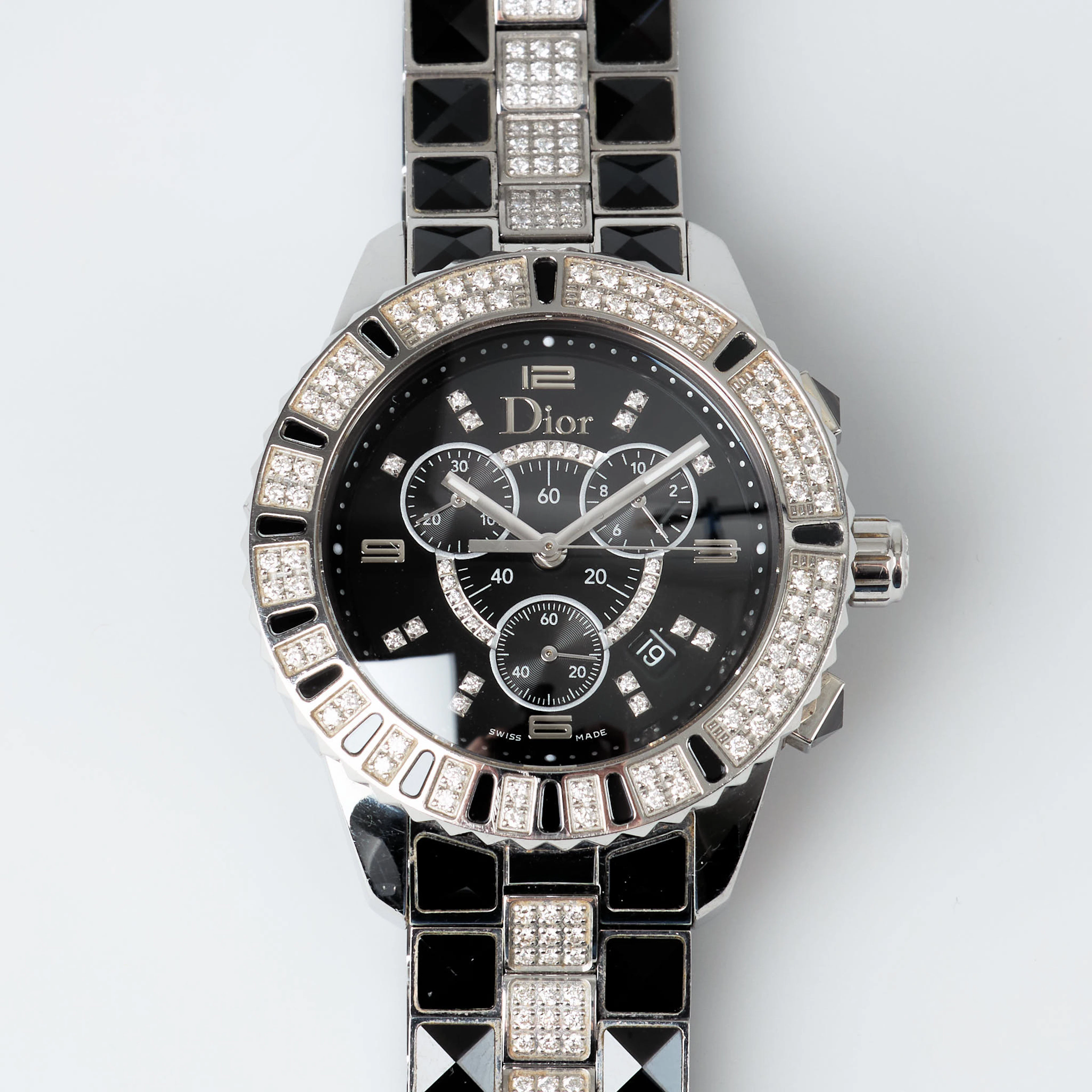 DIAMANTARMBANDSUR, Dior "Christal" chronograph, ref. CD114319, numerad