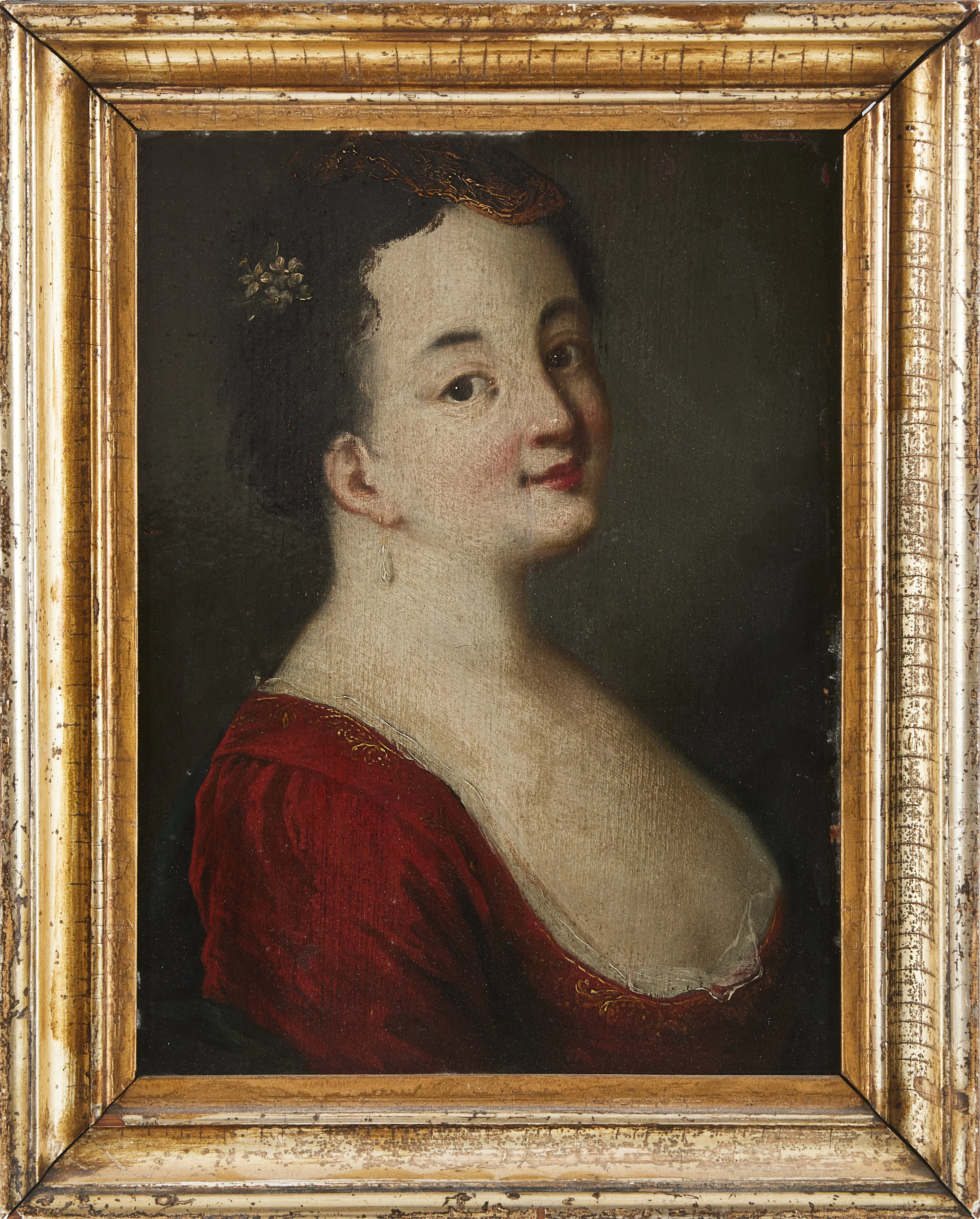 FRANSK SKOLA, 1700-TAL. Porträtt föreställande ung dam och herre - ett par.