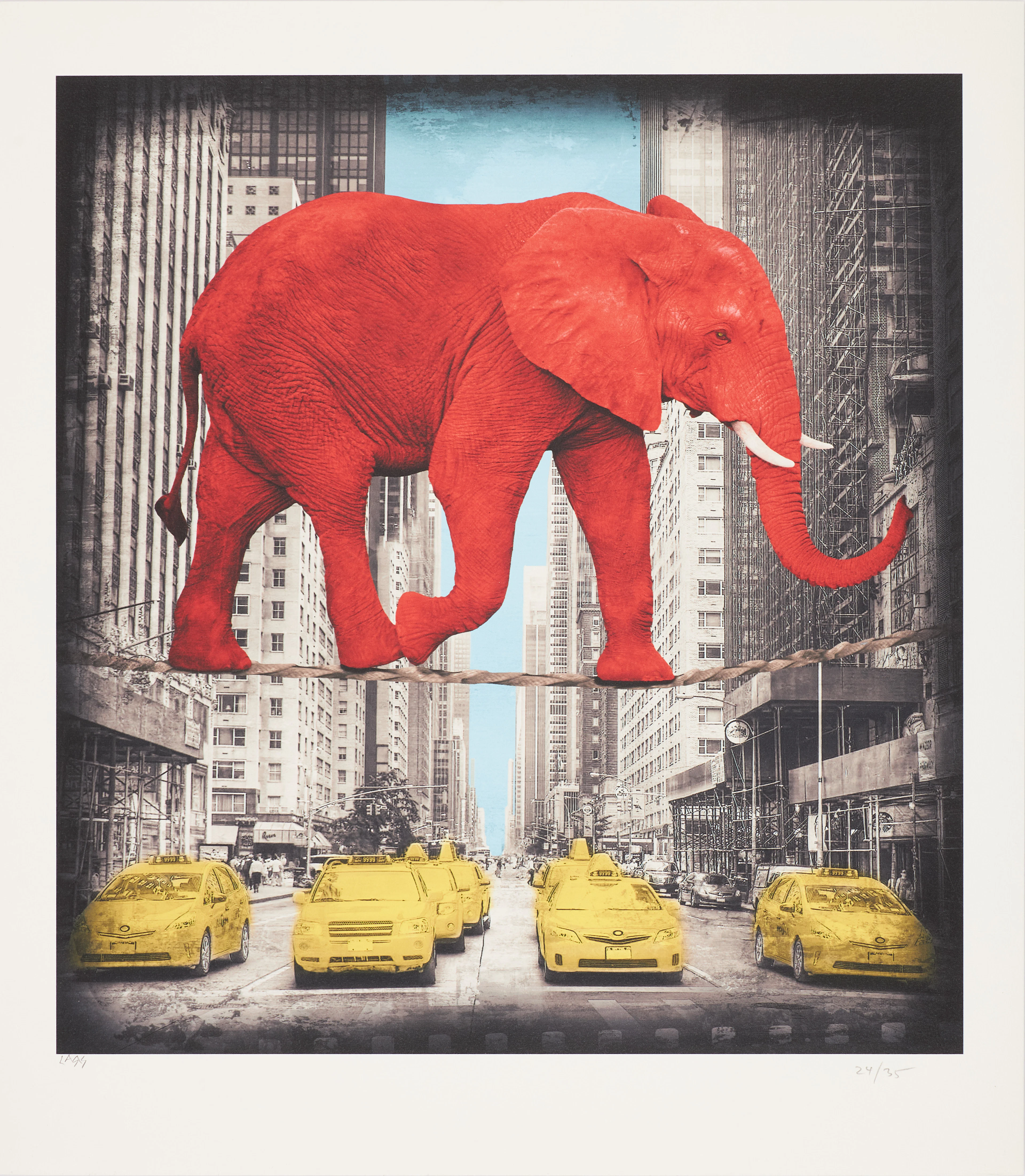 LARS TUNEBO. "High in New York", plantryck, signerad och numrerad 24/35.