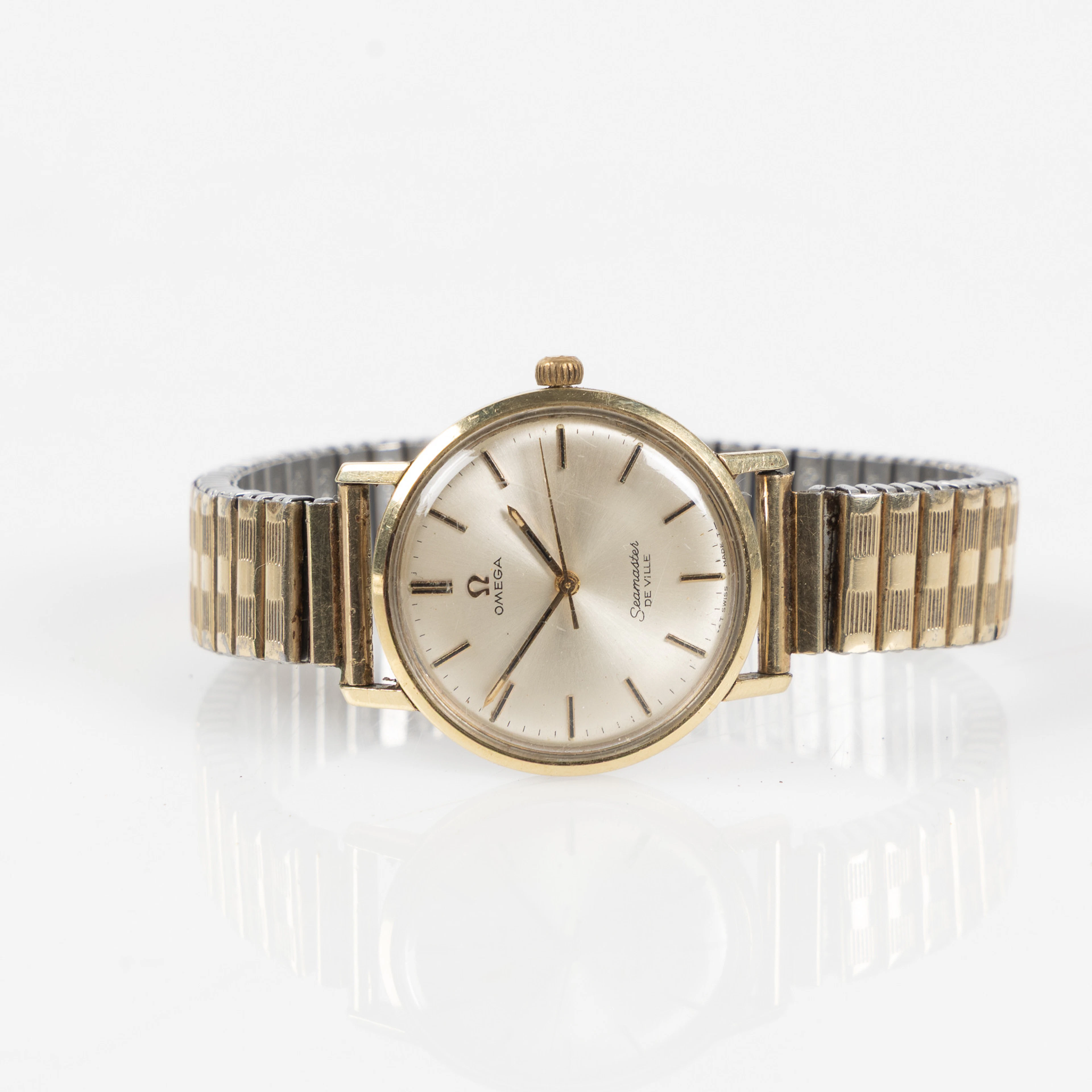 OMEGA, Seamaster, De Ville, armbandsur, 34,5 mm, guld på stål, ca 1969.