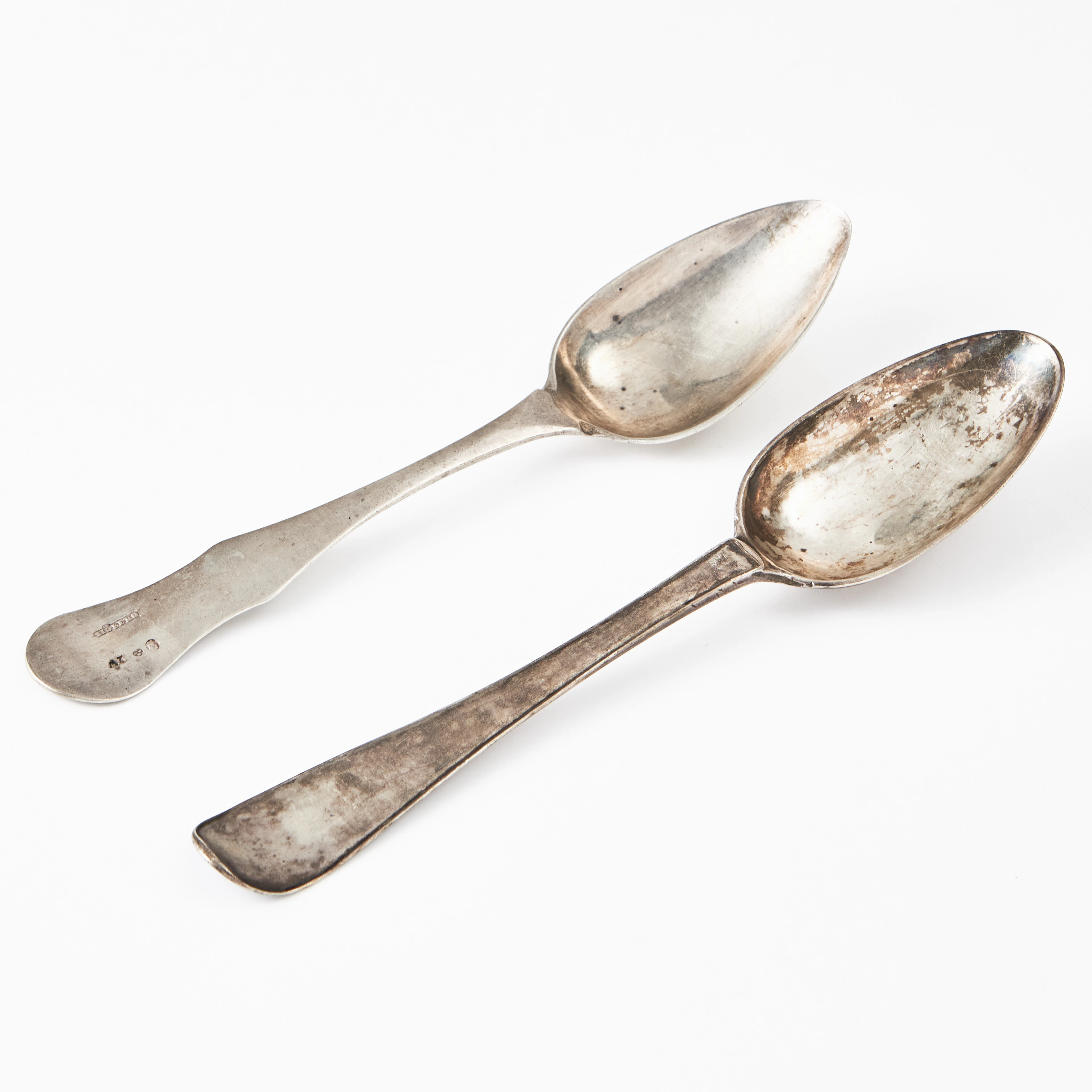 MATSKEDAR, 2 st, silver, Wilhelm Smedberg, Karlstad 1794, svensk rund