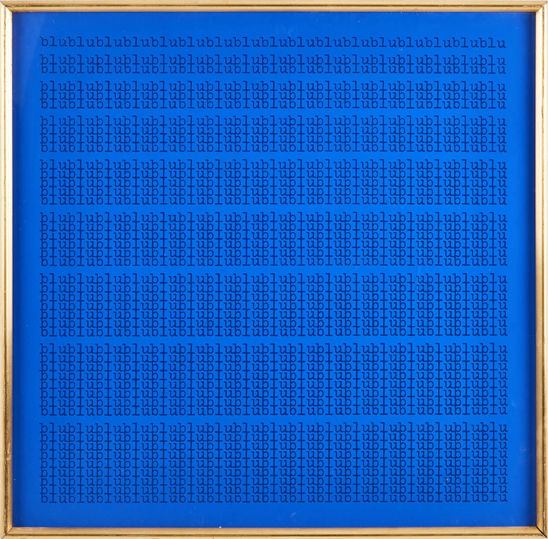 MAURIZIO NANNUCCI. "Blu Blu Blu", serigrafi, signerad och numrerad a tergo.