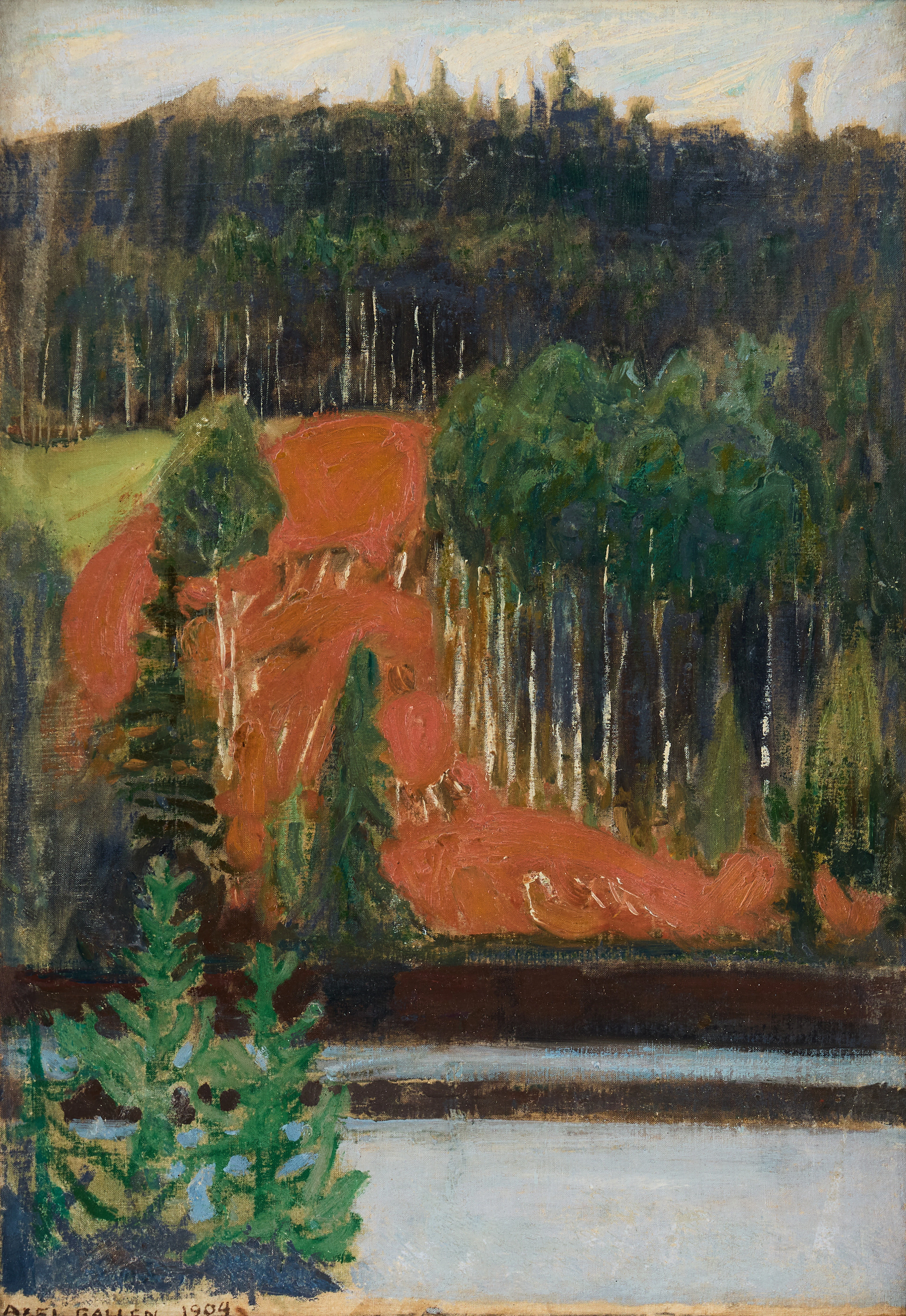 AKSELI GALLEN-KALLELA. "Utsikt från Kettele eller Ruovesi".