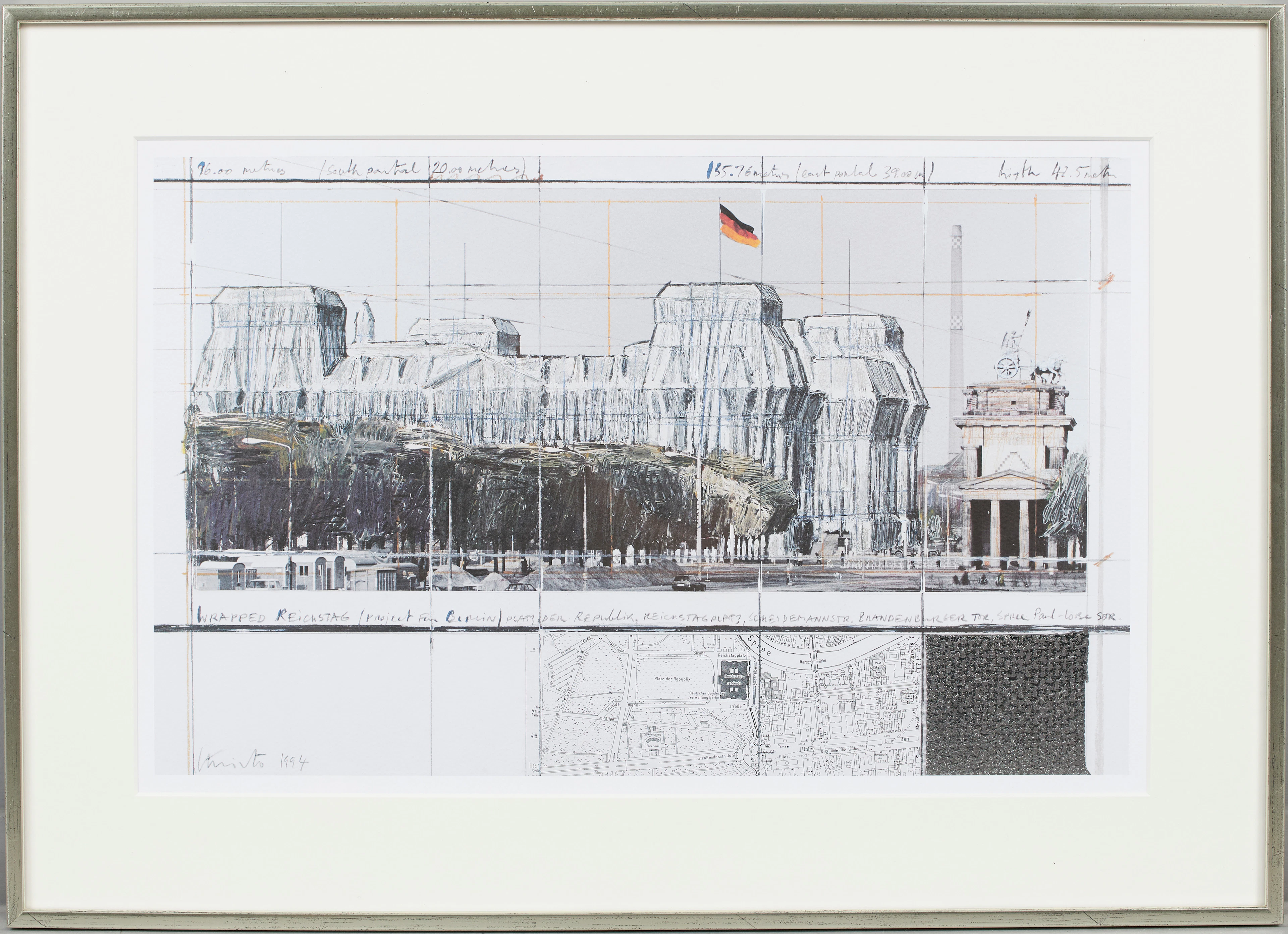 CHRISTO & JEANNE CLAUDE (1935-2020). NACH. 'Wrapped Reichstag (Project