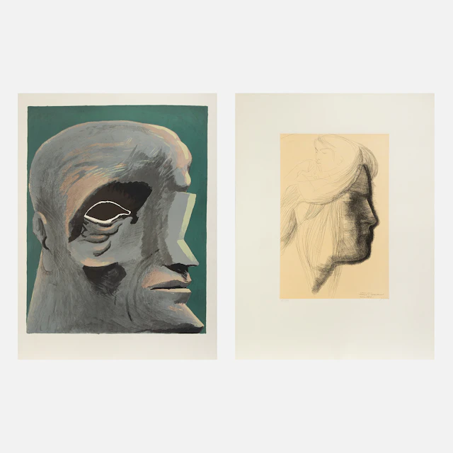 EMILIO GRECO & HORTS ANTES. "Omaggio a Michelangelo", etsning och