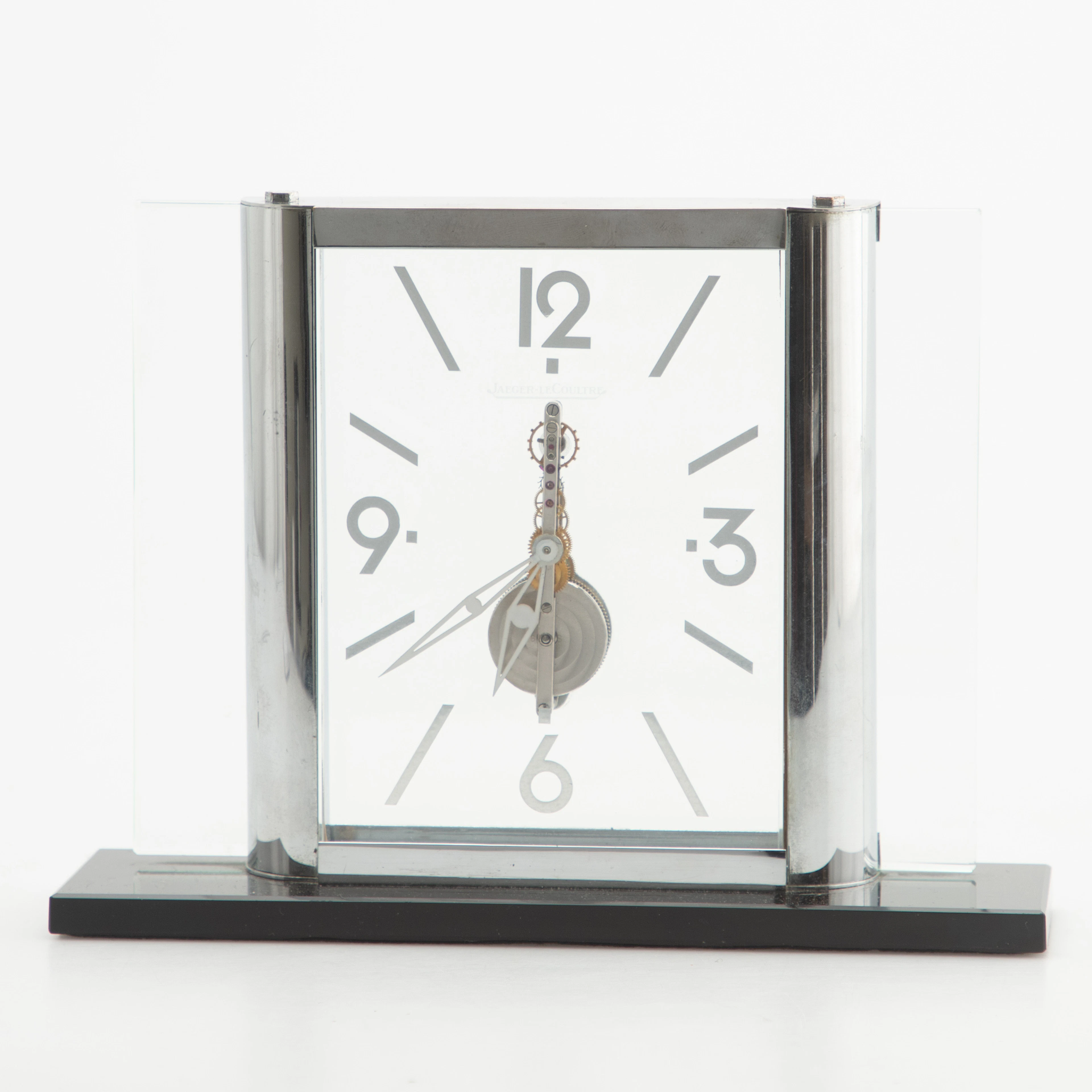 JAEGER LECOULTRE. Art Déco Skeleton Tischuhr, 1930er Jahre.