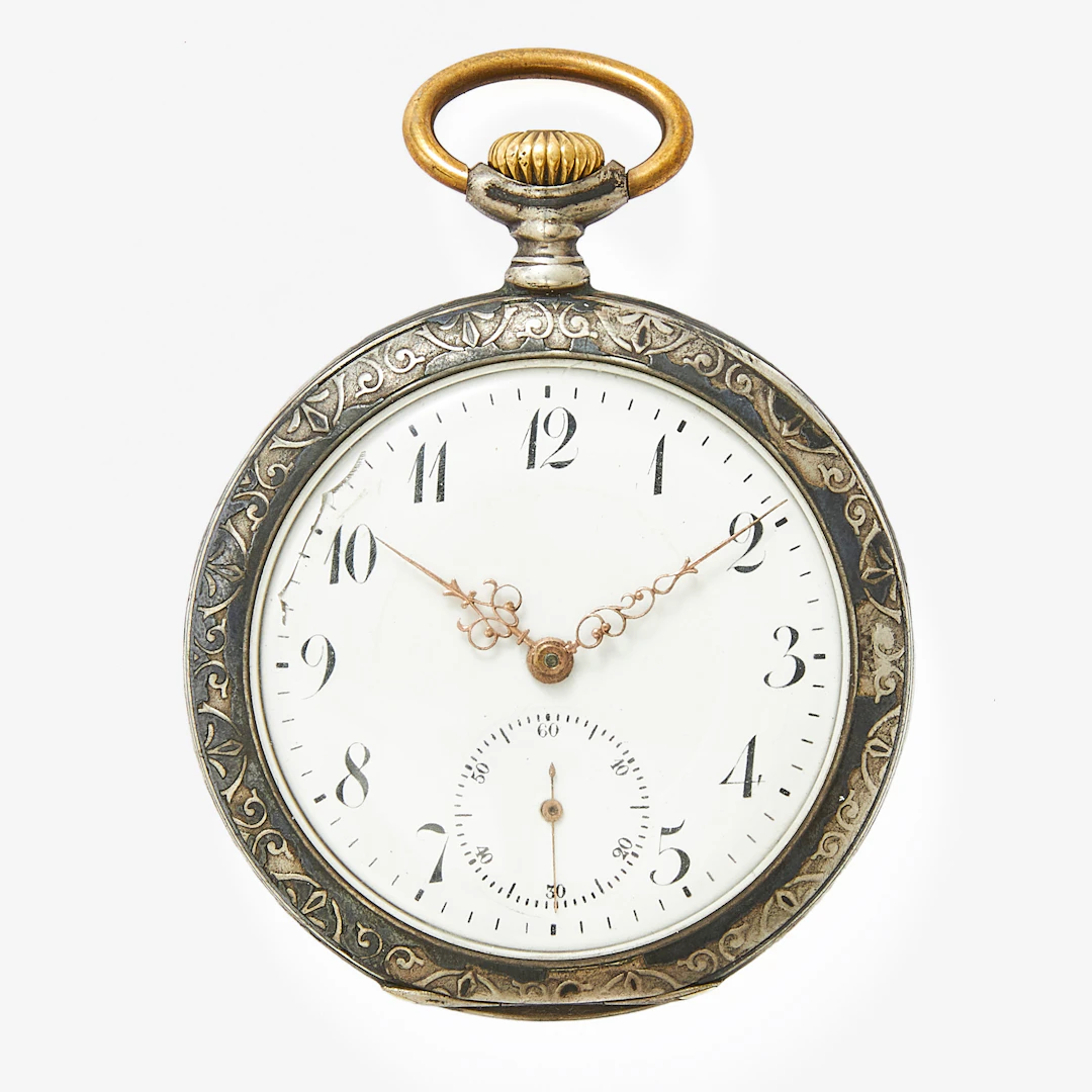 RECTA, fickur, 52 mm silver, niello, ca 1920.