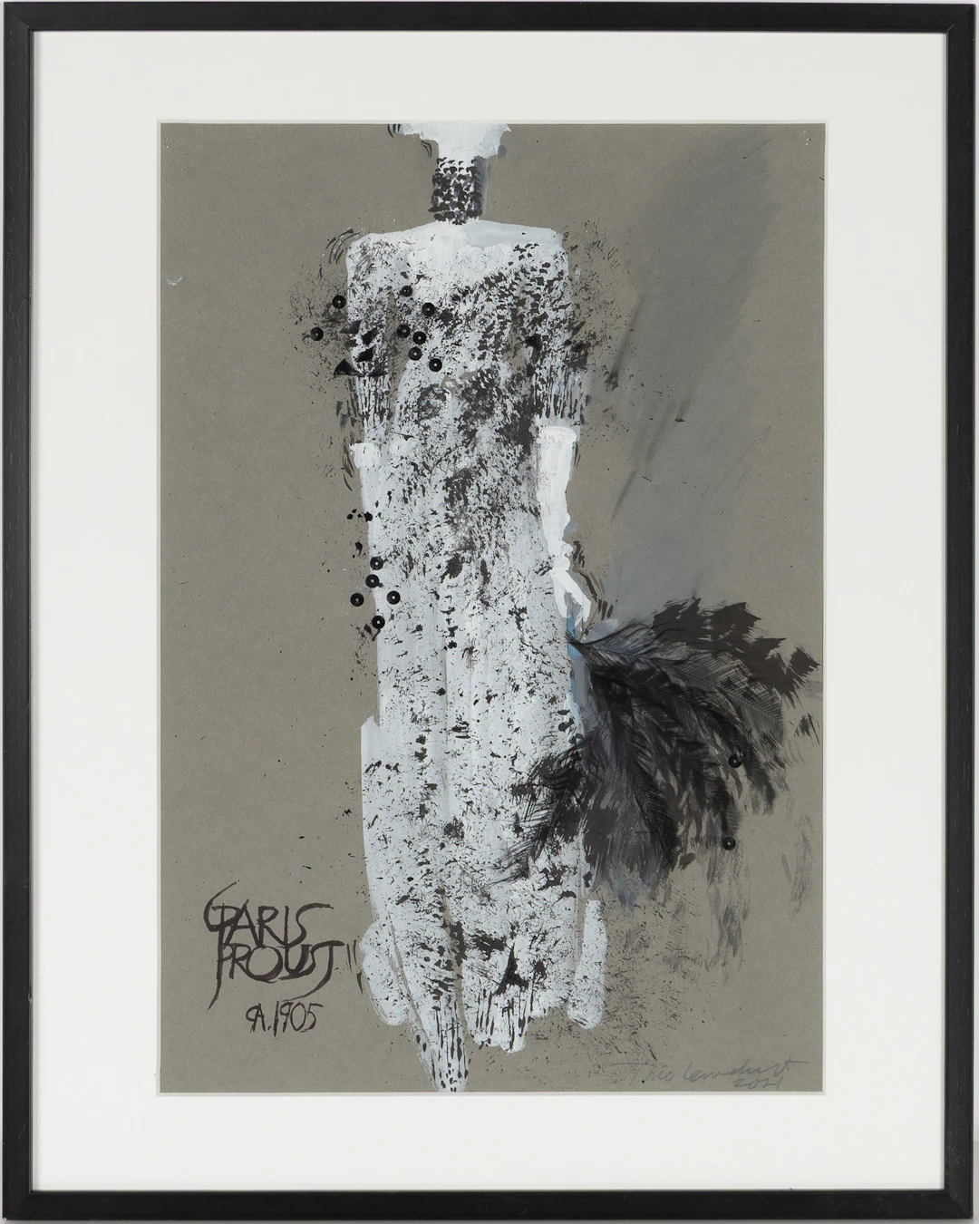 TONIE LEWENHAUPT (FÖDD 1937). "Paris Proust ca 1905", collage, signerad