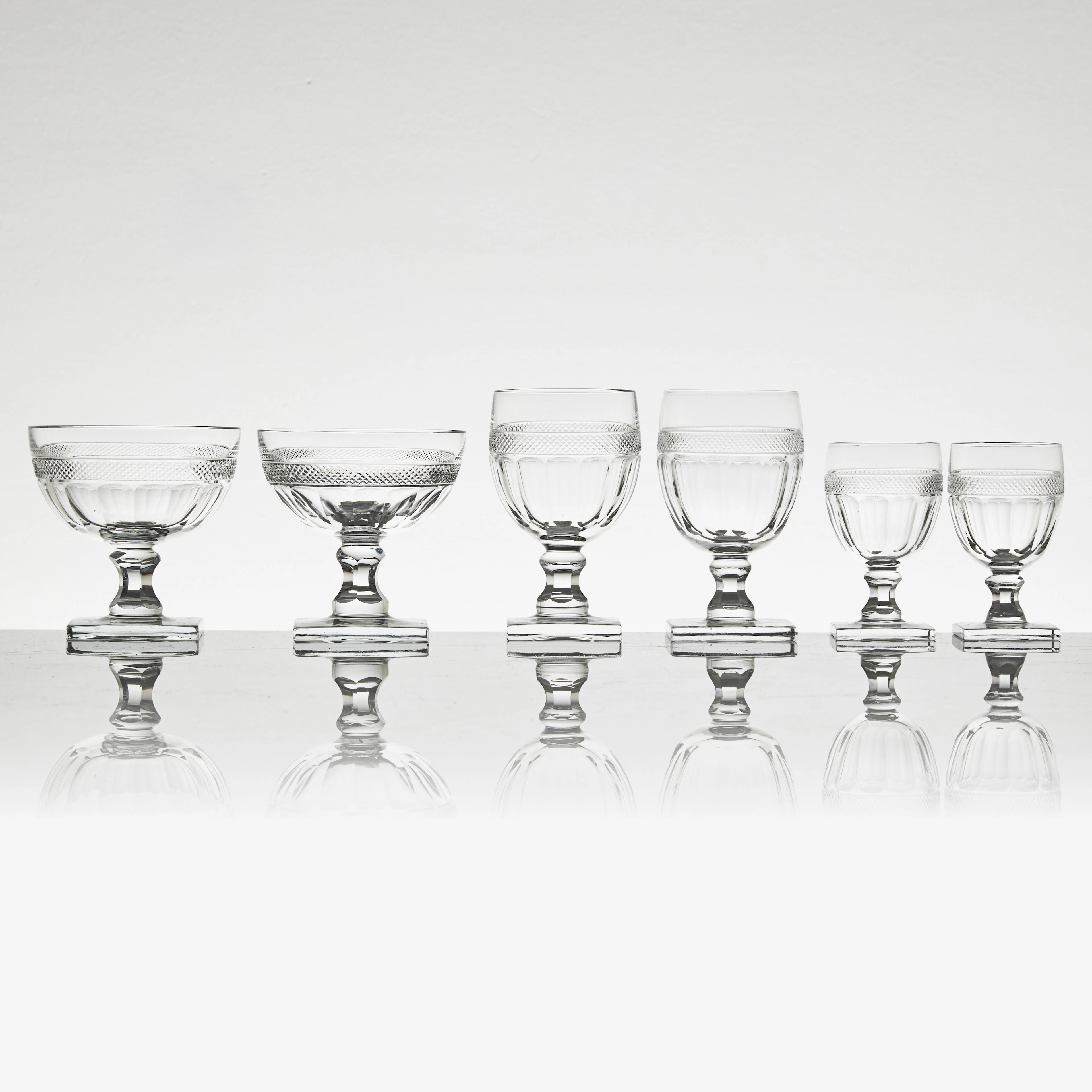 ELIS BERGH. Glasservis, 24 delar, "Sparre", Kosta.