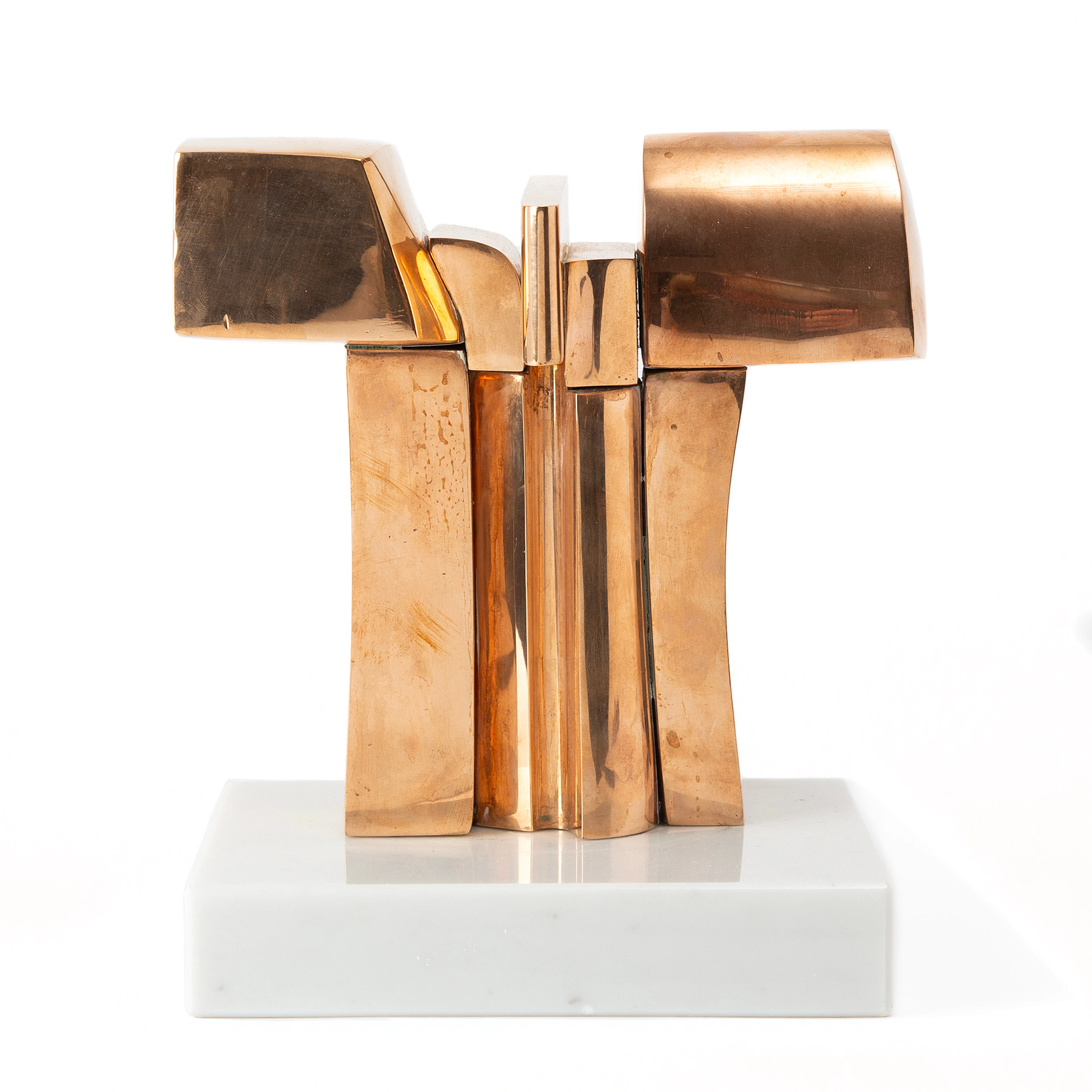 JOSÉ-LUIS SANCHEZ (1926-2018). Skulptur, abstrakt komposition, mässing