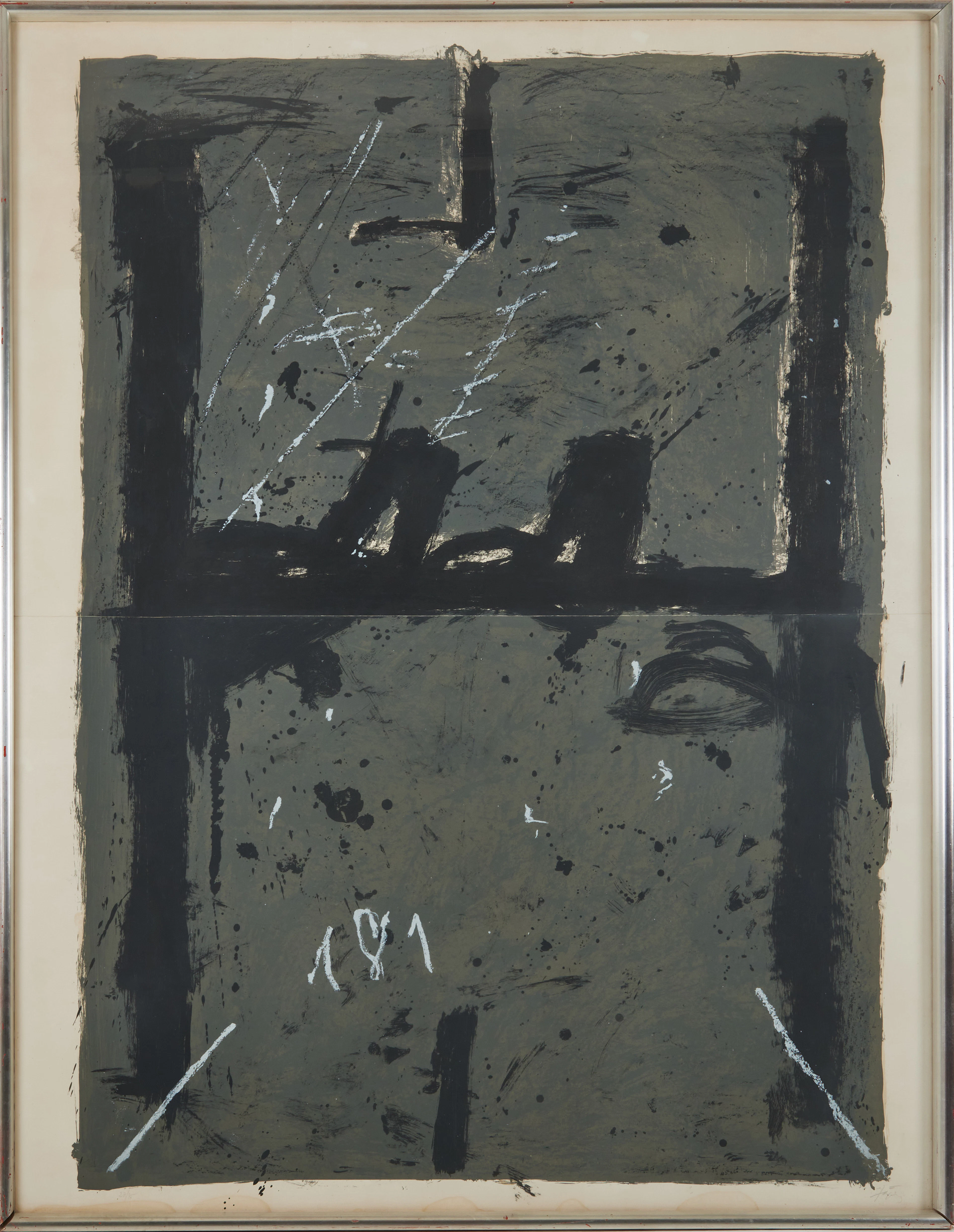 ANTONI TÀPIES (1923-2012). "La Grande Grise", litografi, 1968.