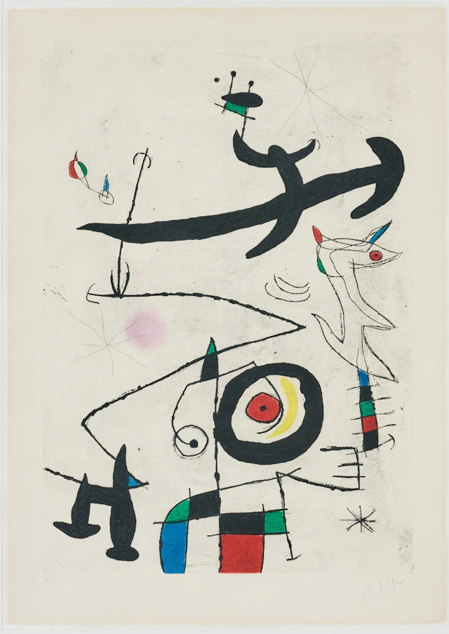 JOAN MIRÓ. "Village d’Oiseaux".