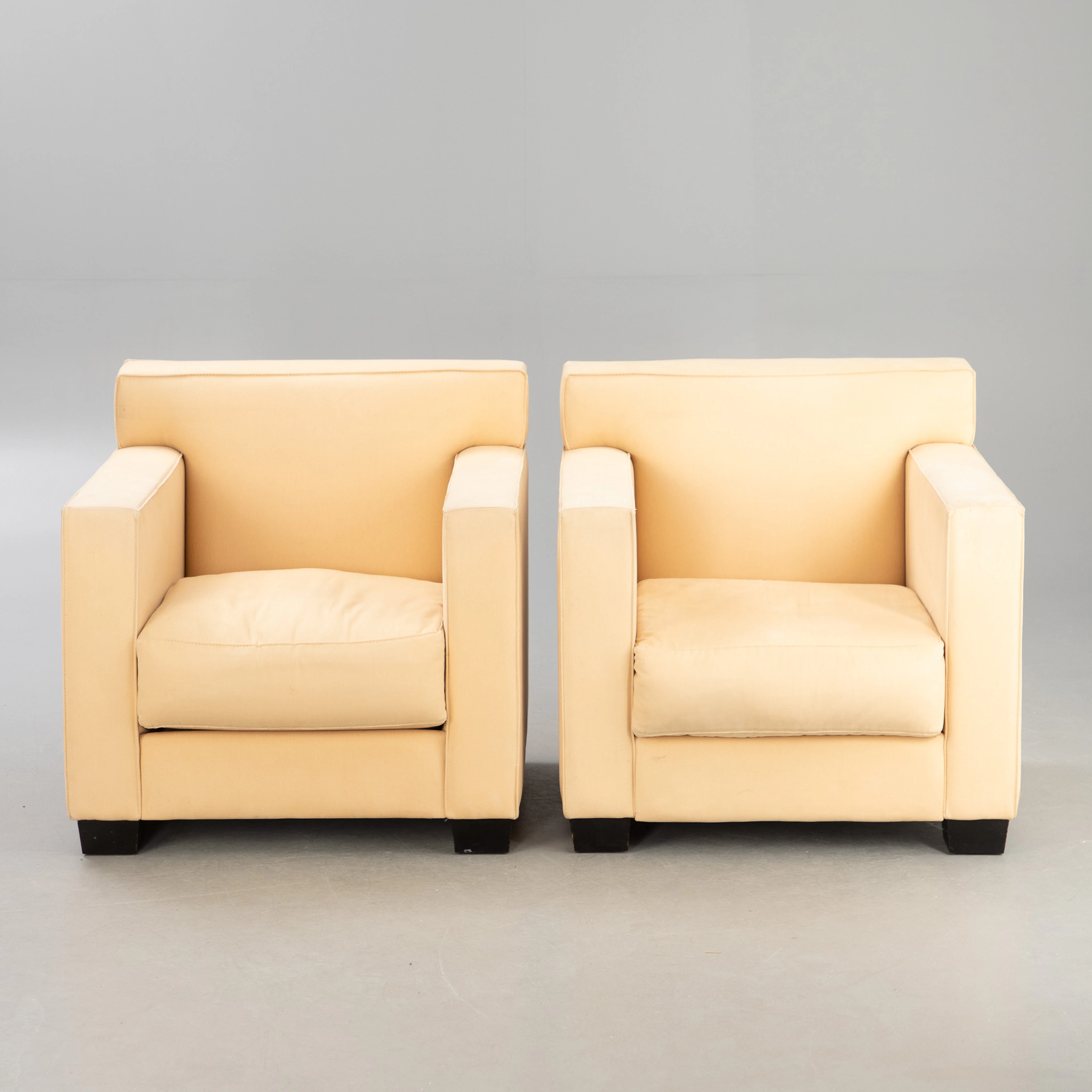 JEAN-MICHEL FRANK & ADOLPHE CHANAUX. Paar Art Déco Club Sessel, Reedition