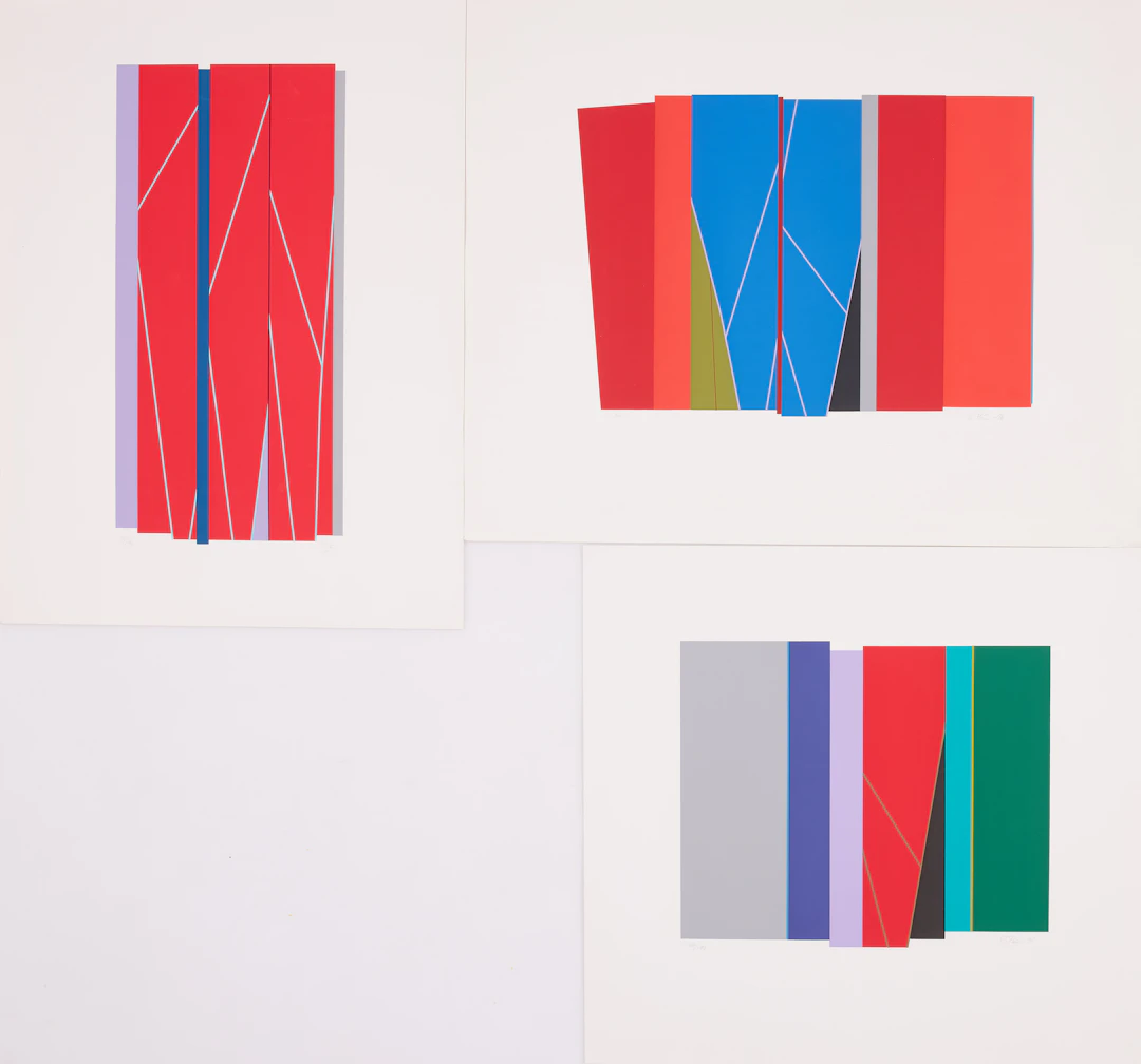 ILKKA PÄRNI. 3 st, kompositioner, serigrafier, signerade, daterade