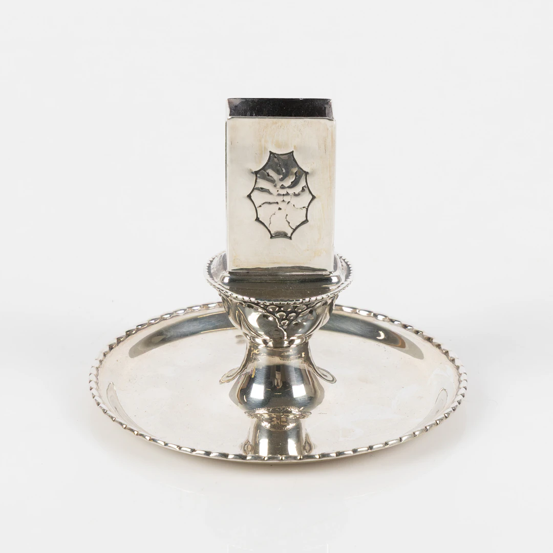TÄNDSTICKSHÅLLARE, sterlingsilver, dessin 204, Georg Jensen, Danmark 1920.