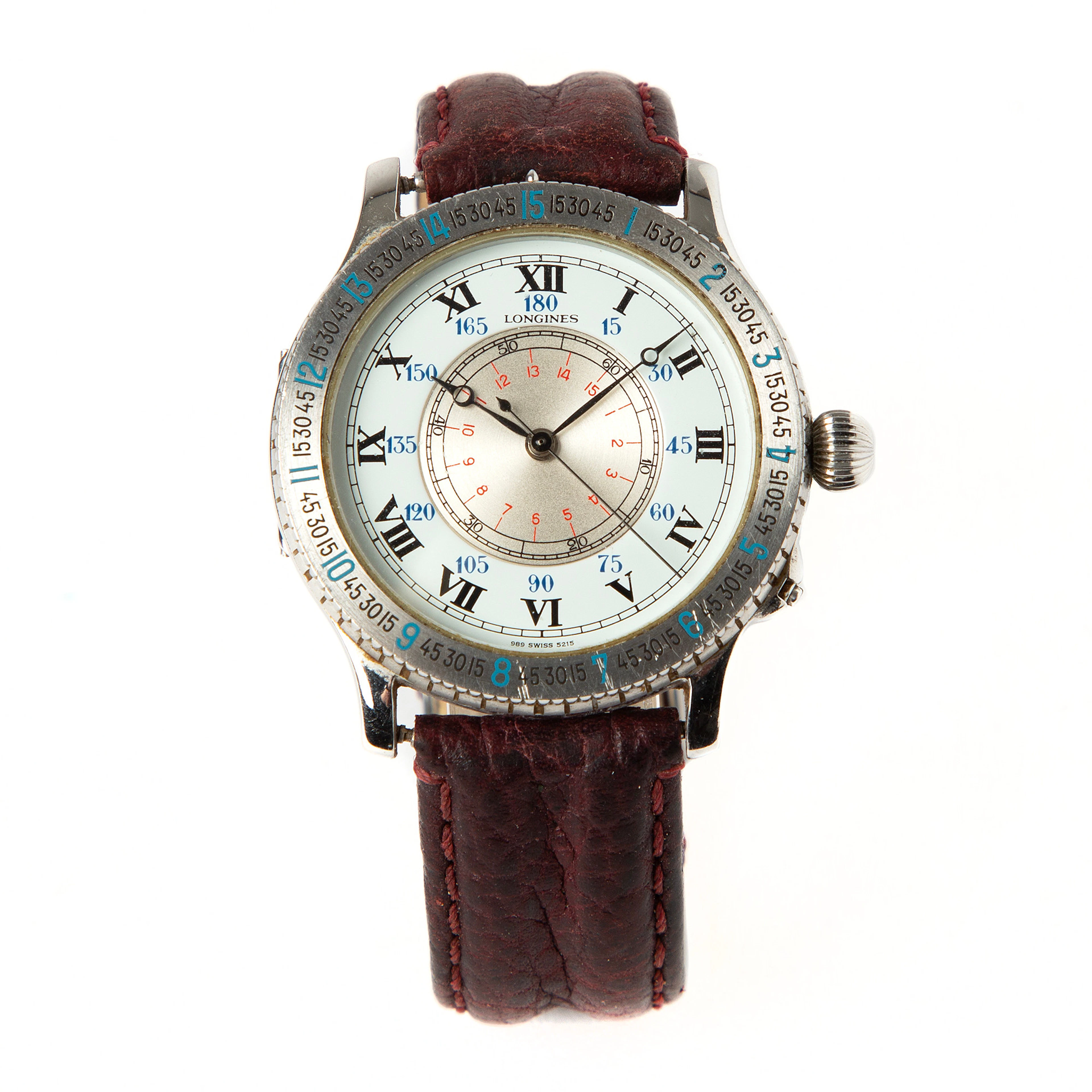 LONGINES, armbandsur, Hour Angle "Charles Lindbergh", stål, 1980-tal.