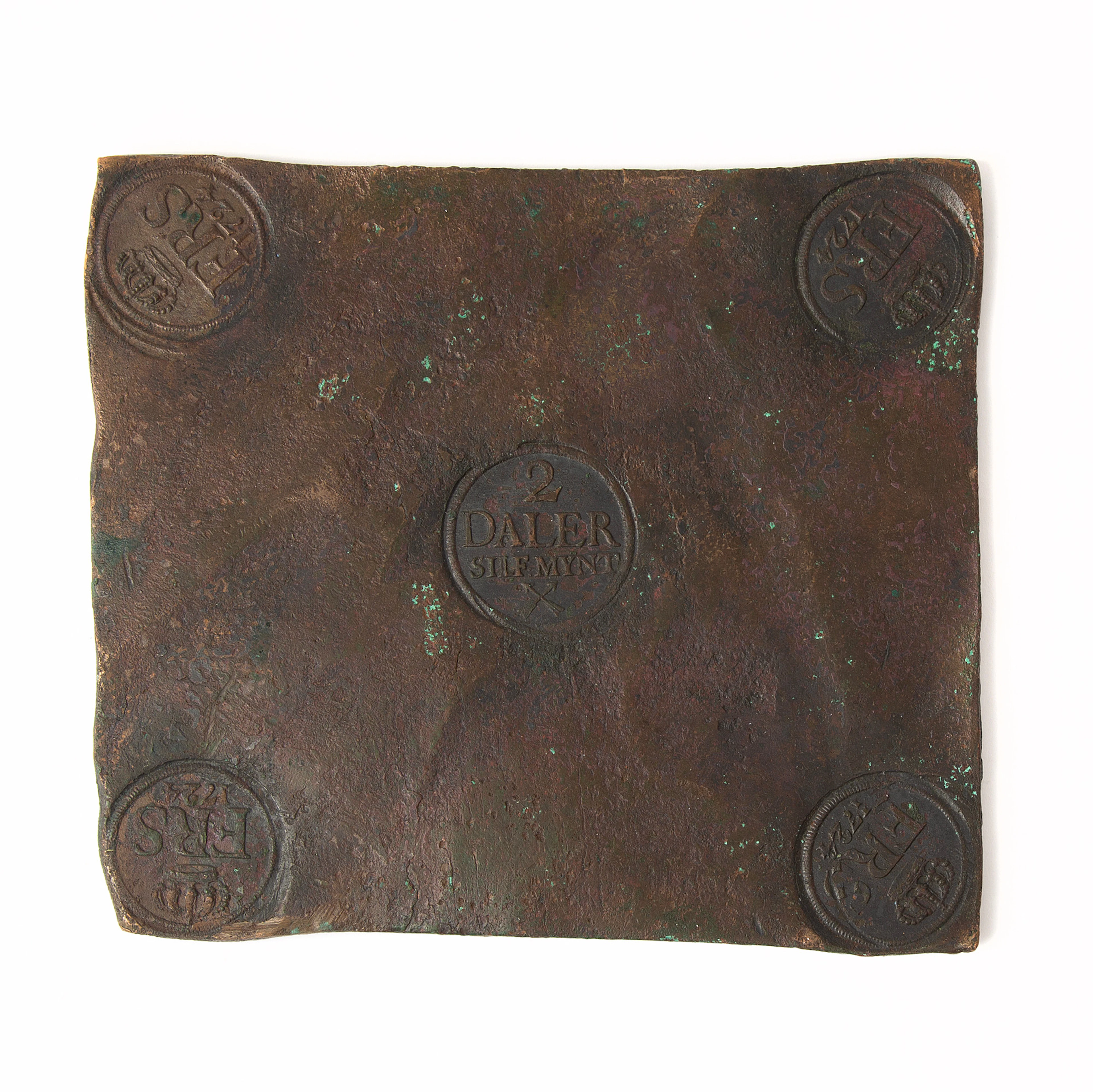 KOPPARMYNT. Två daler silfvermynt, 1724.