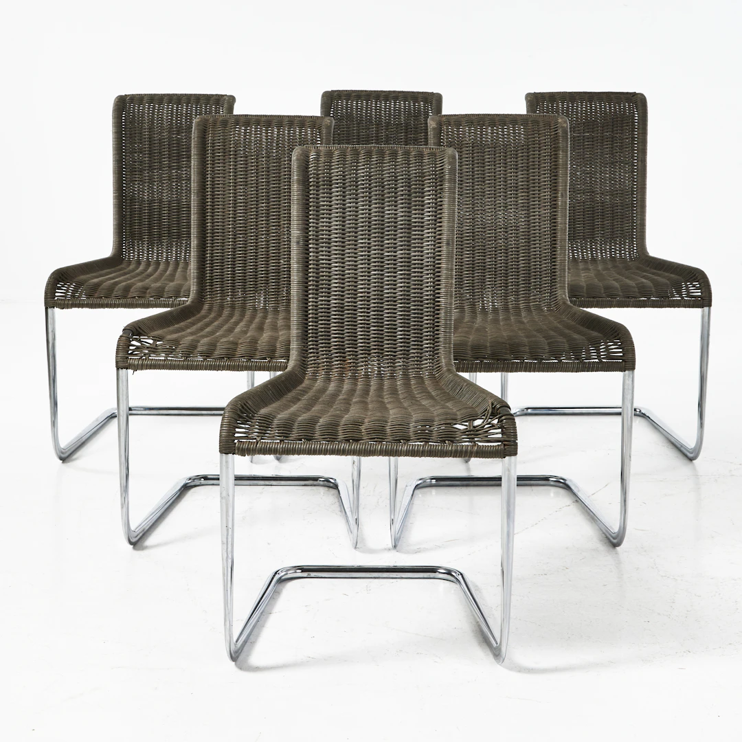 TECTA. Stolar, 6 st., modell B20, Kragstuhl/Cantilever chair, Tyskland