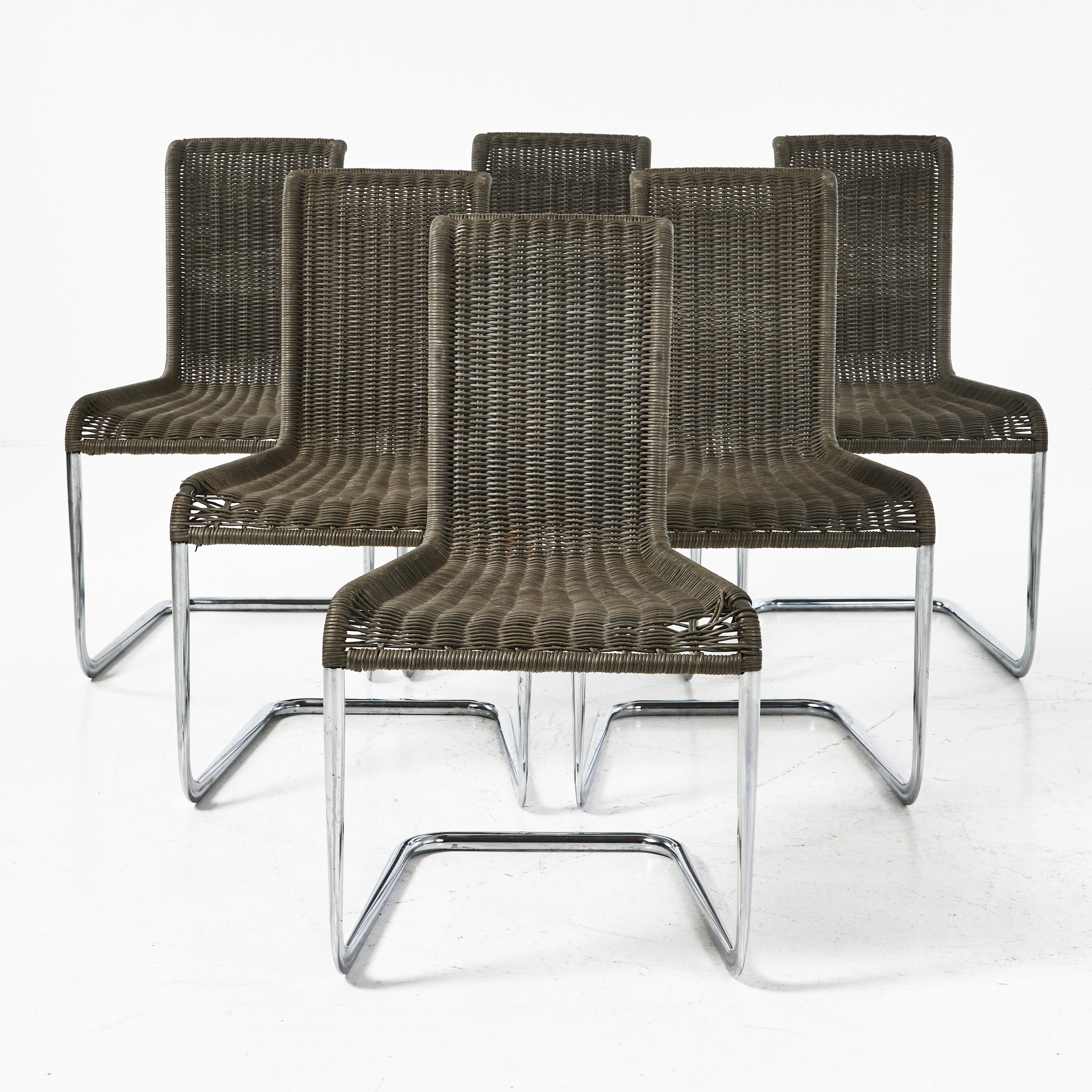 TECTA. Stolar, 6 st., modell B20, Kragstuhl/Cantilever chair, Tyskland