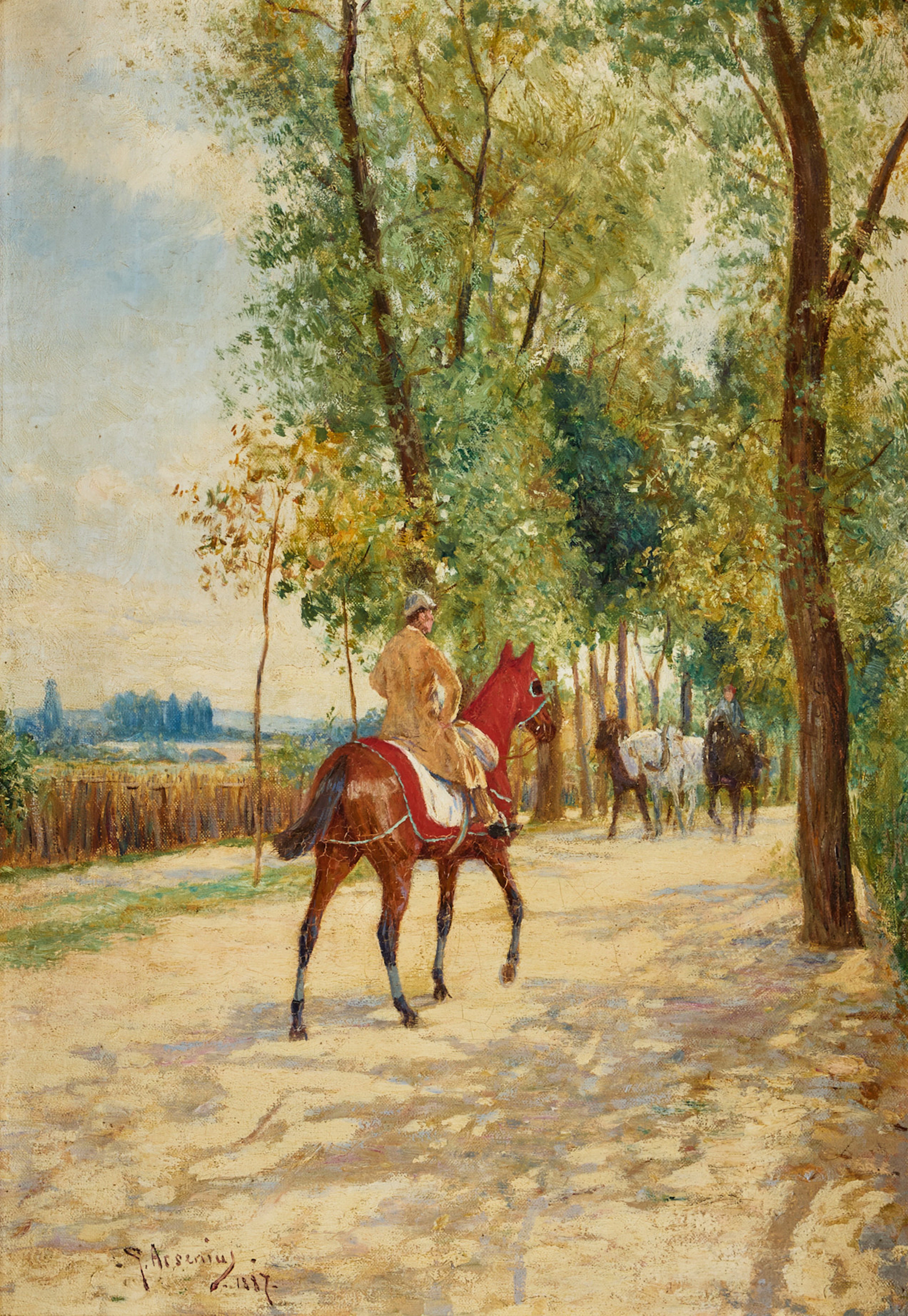 CARL GEORG ARSENIUS. Längs allén.