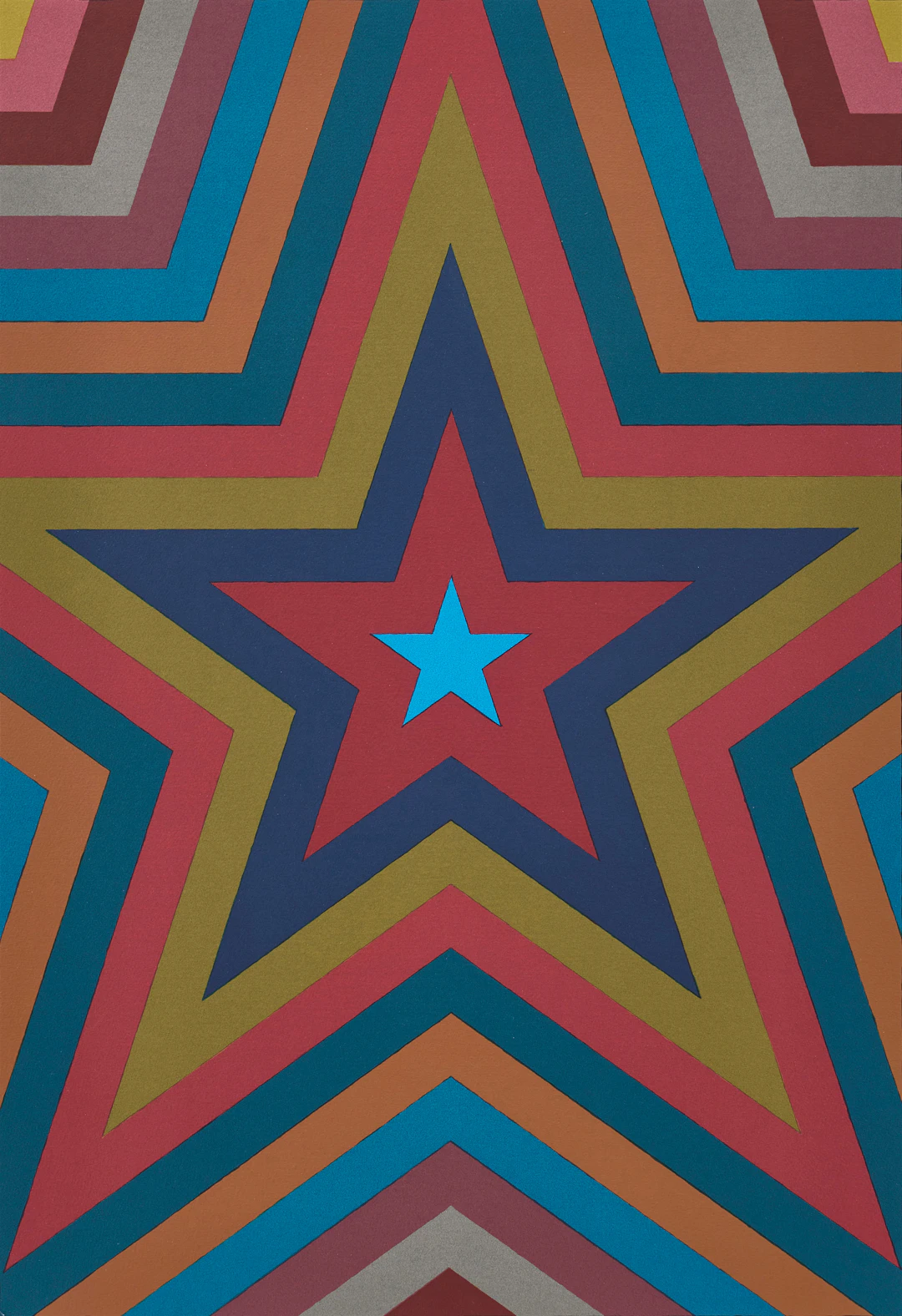 SOL LEWITT. "Five Pointed Star with Color Bands".