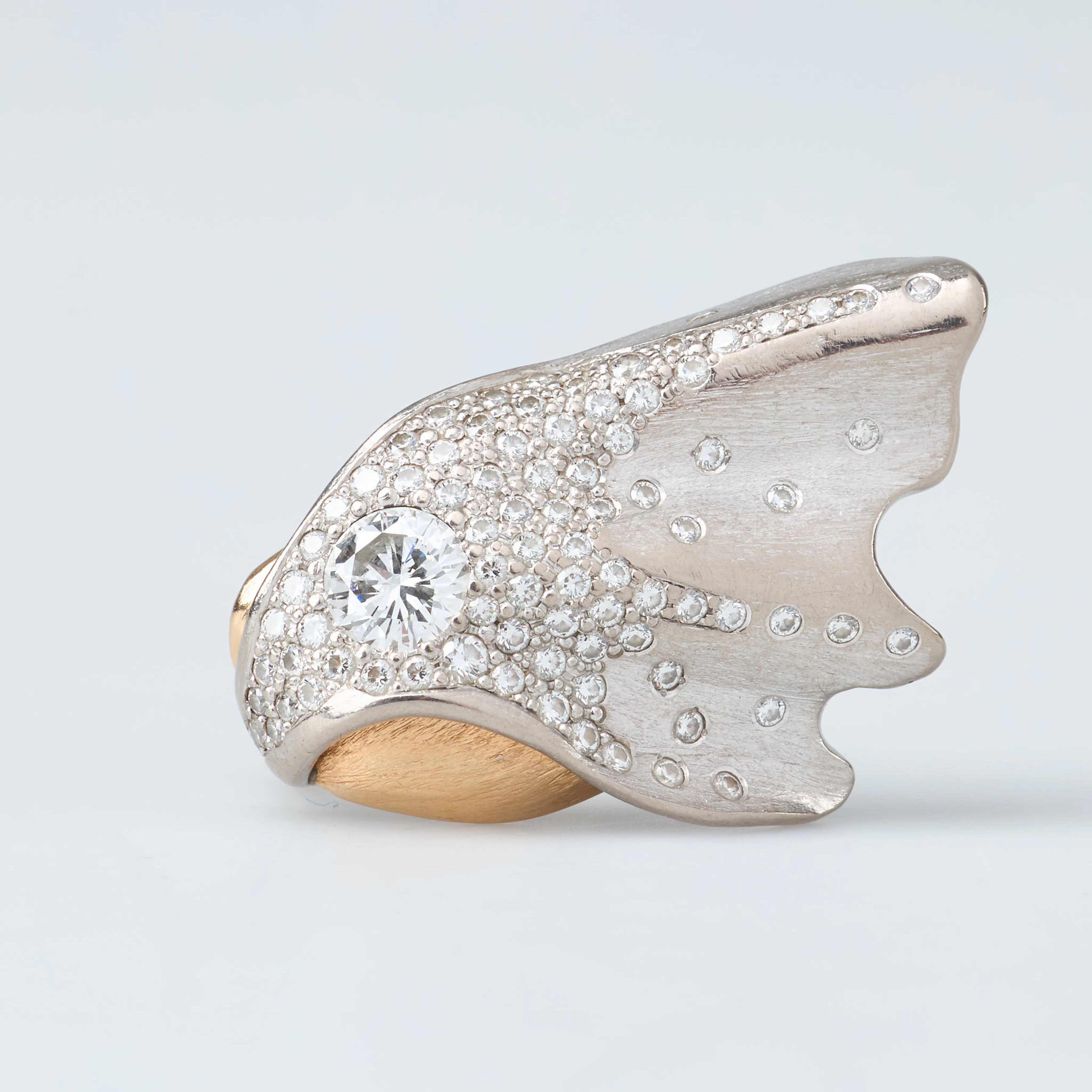 DIAMANTRING, "Swan", design Jukka Rintala för A.Tillander, 18K vitguld/guld