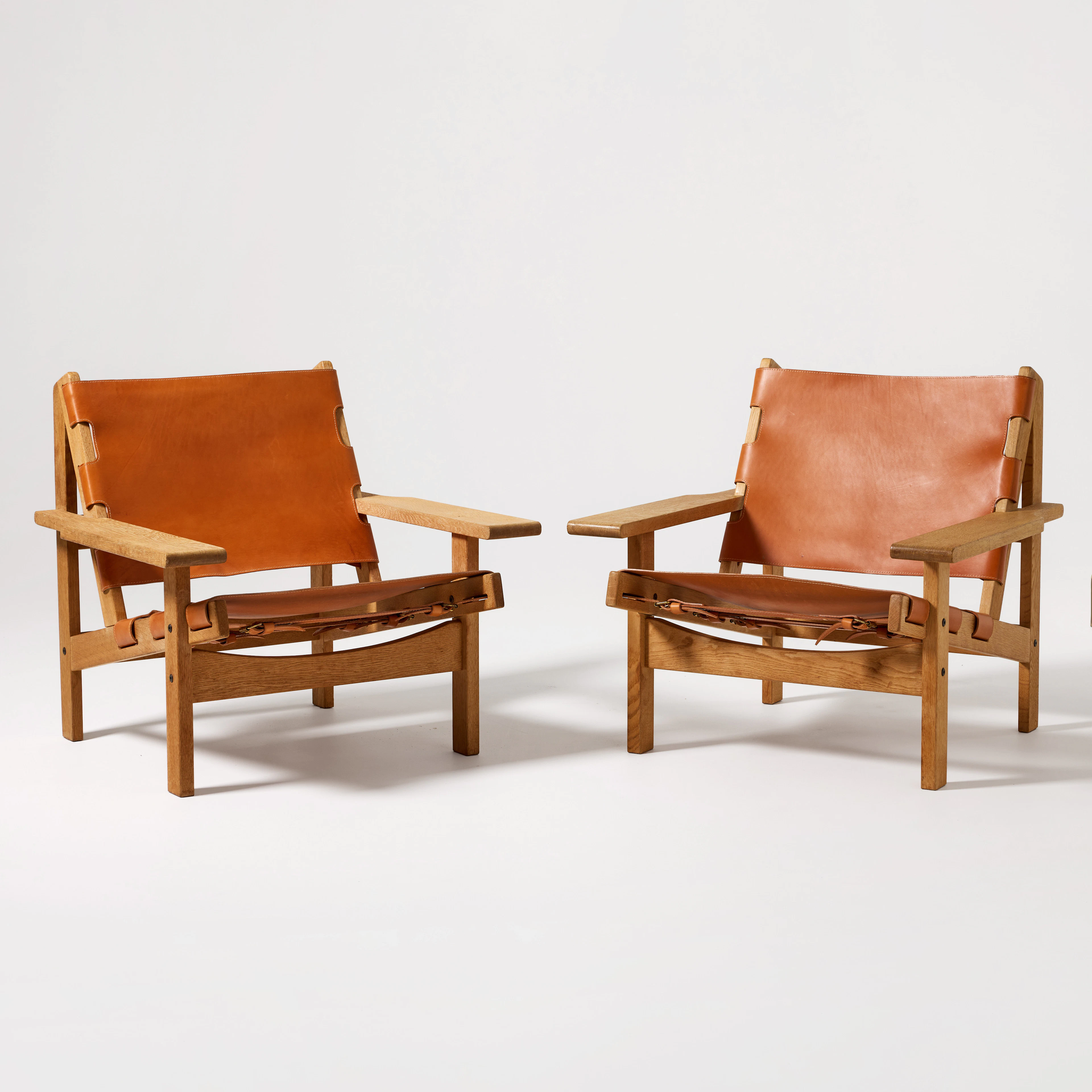 KURT ØSTERVIG. "Hunting Chairs", fåtöljer, ett par, KP Jørgensen Møbelfabrik