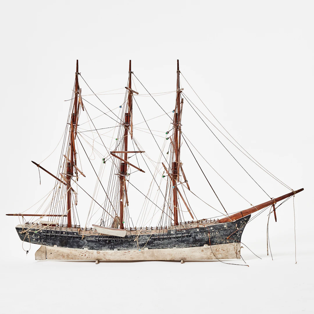 FARTYGSMODELL, föreställande det svenska segelfartyget "Gamen" (1808)