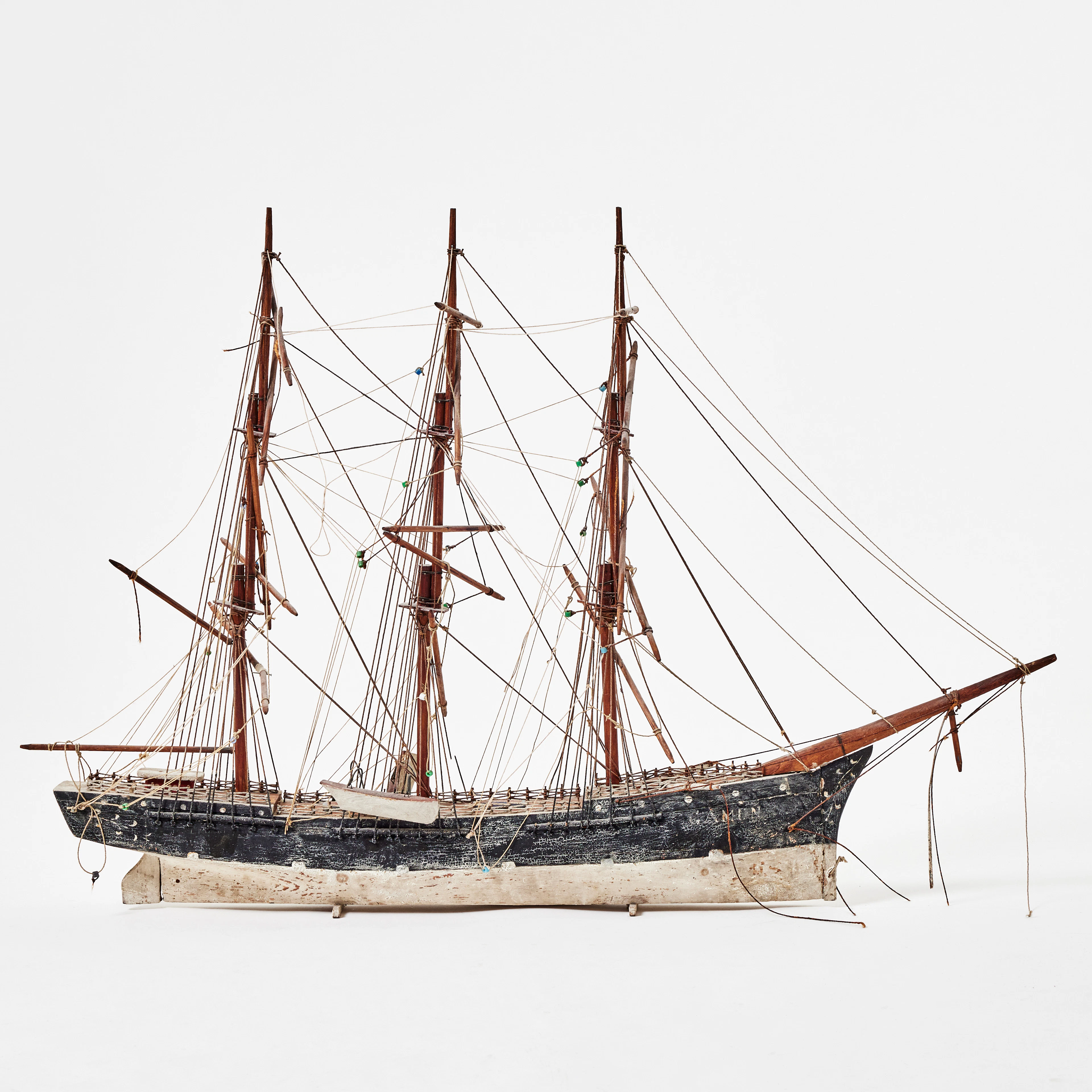 FARTYGSMODELL, föreställande det svenska segelfartyget "Gamen" (1808)
