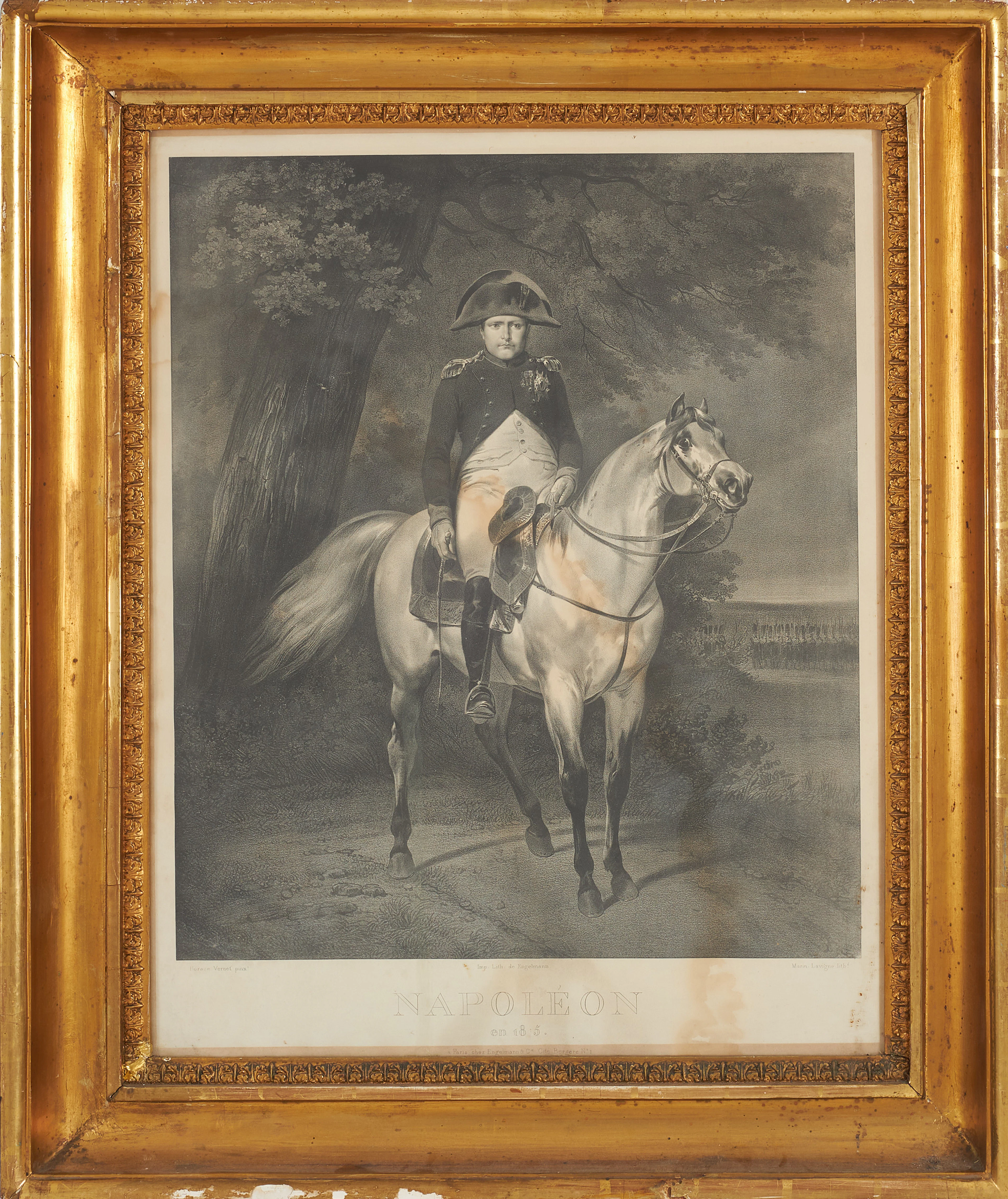 GRAVYR NAPOLEON. Efter Horace Vernet föreställande Napoleon med sin