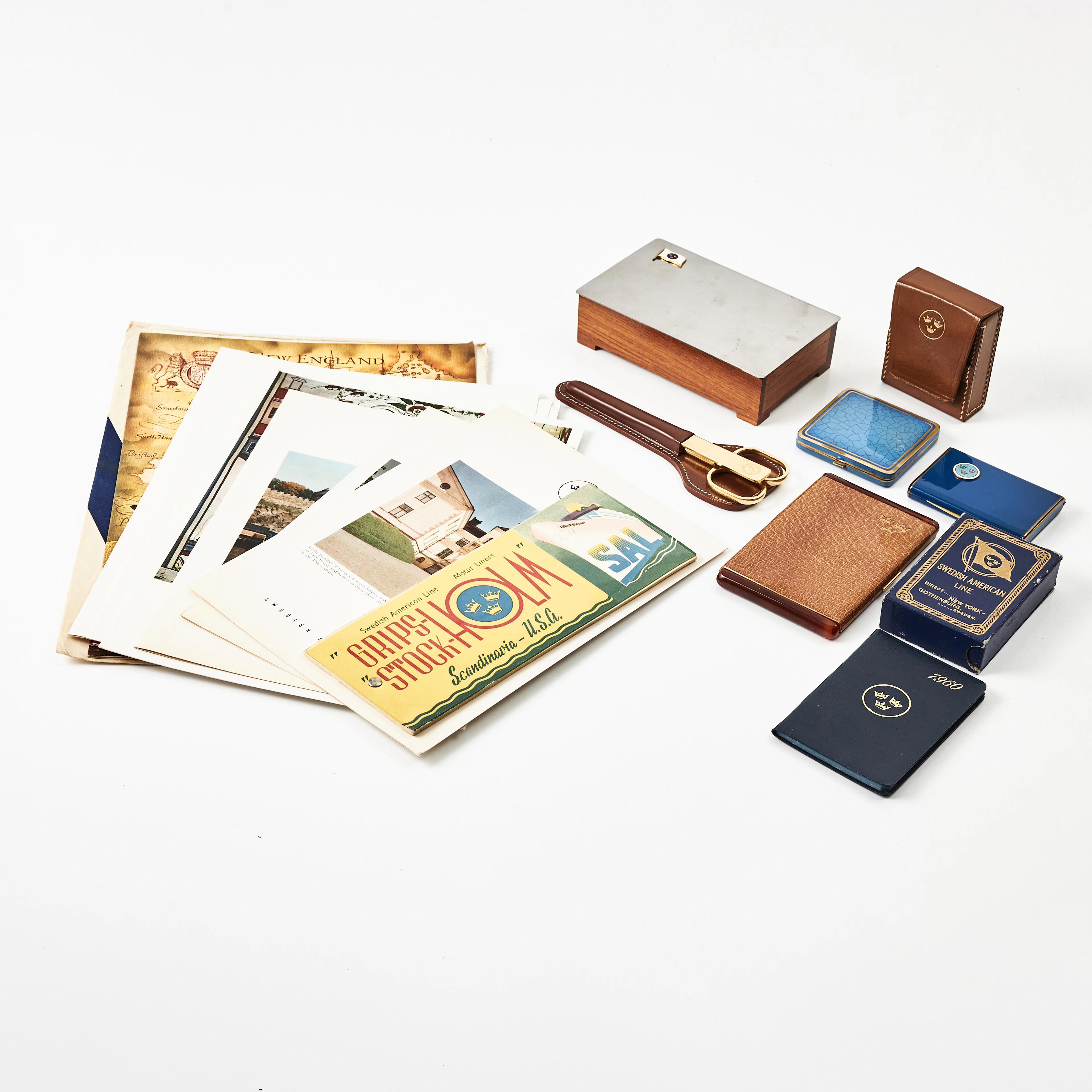 SVENSKA AMERIKALINJEN, M/S Gripsholm (1957), memorabilia, 18 delar