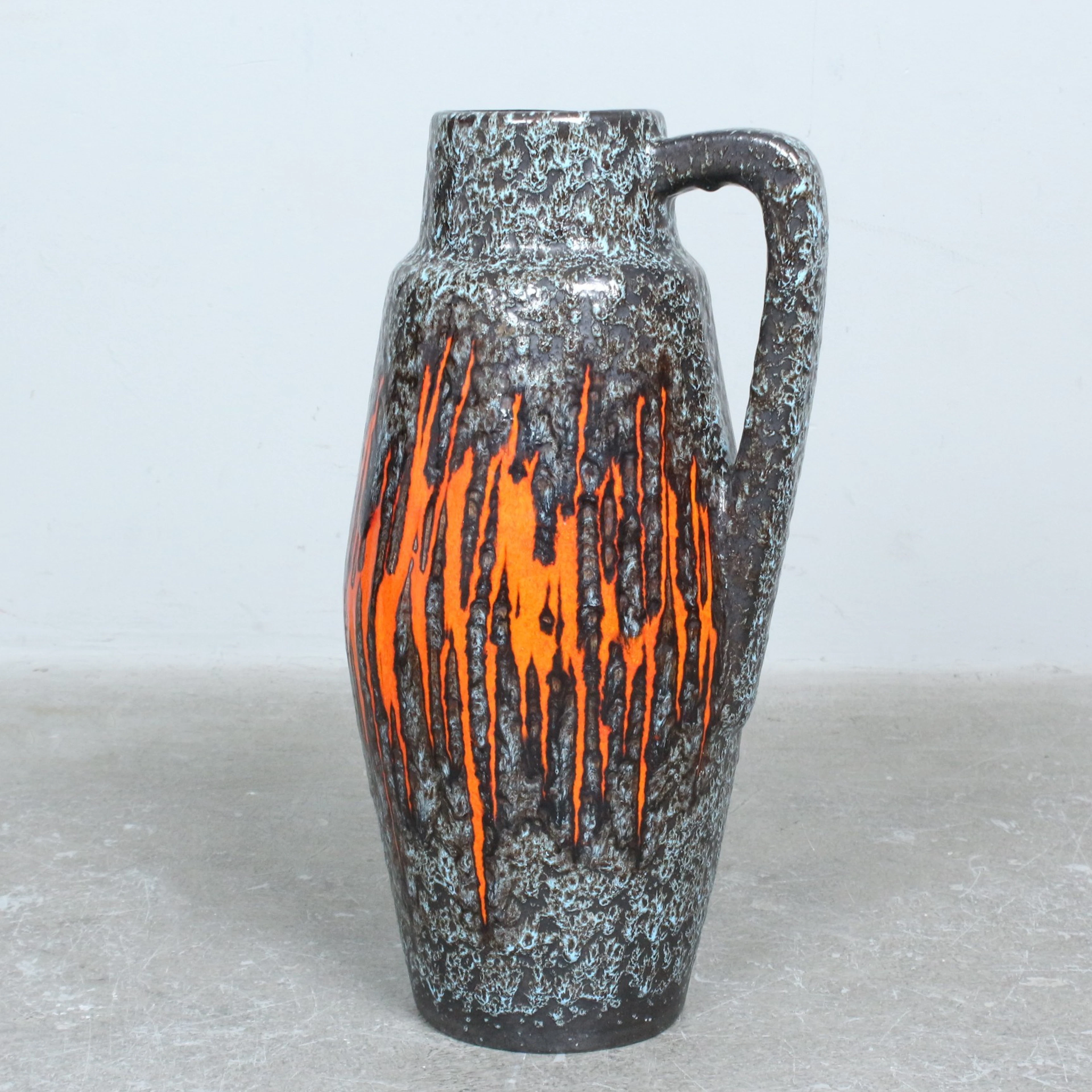 West-Germany Keramikvase von Scheurich "Fat Lava" der 1970er.