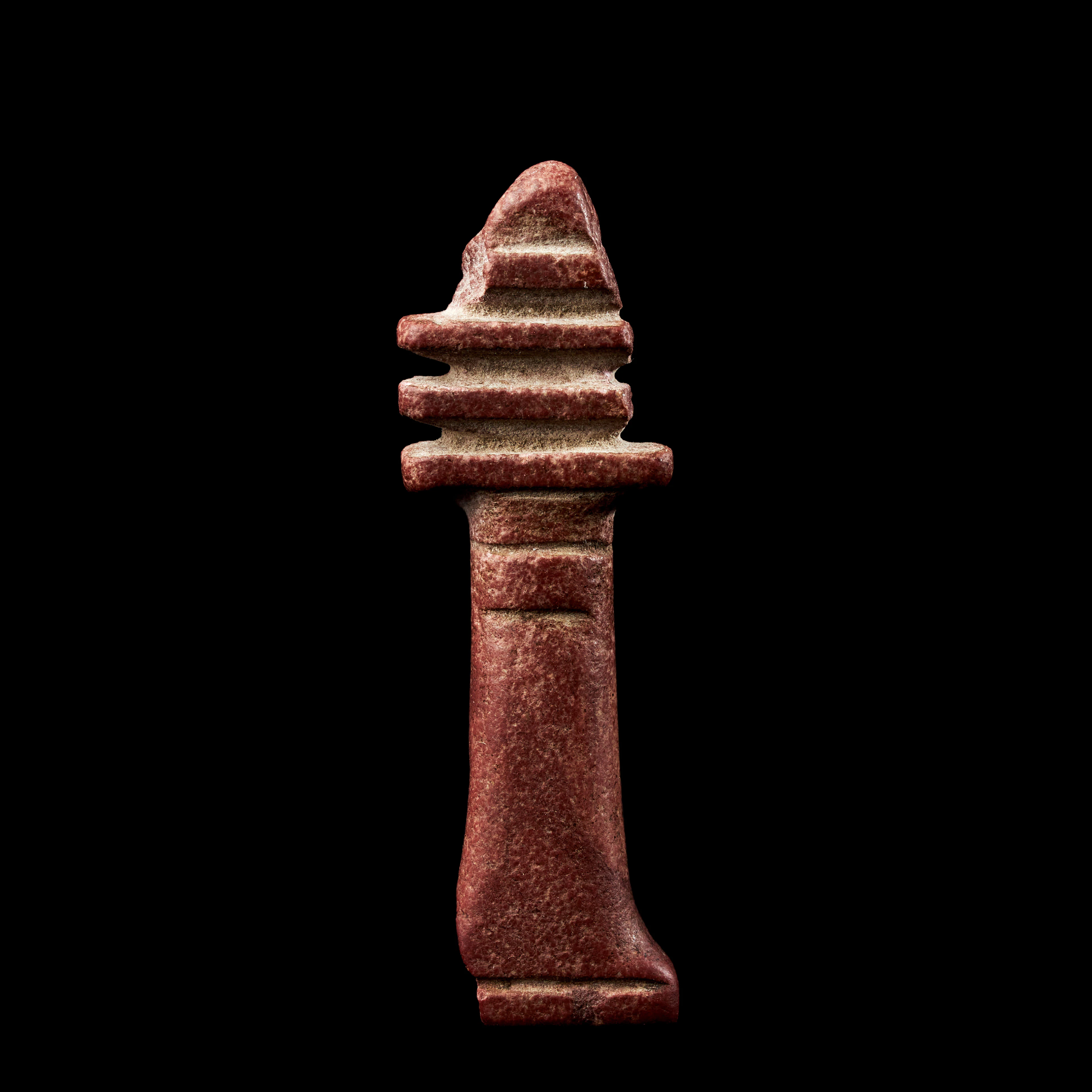 AMULETT, Egypten, djed pelare, sentid 663-525 f Kr, jaspis.