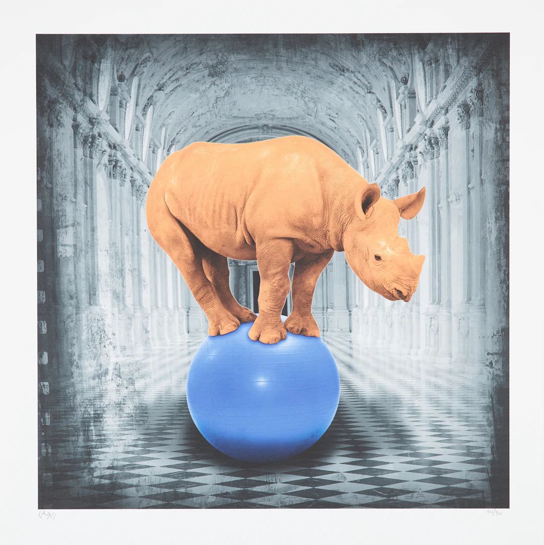 LARS TUNEBO. "Having a Ball", färgserigrafi, signerad och numrerad 10/30.