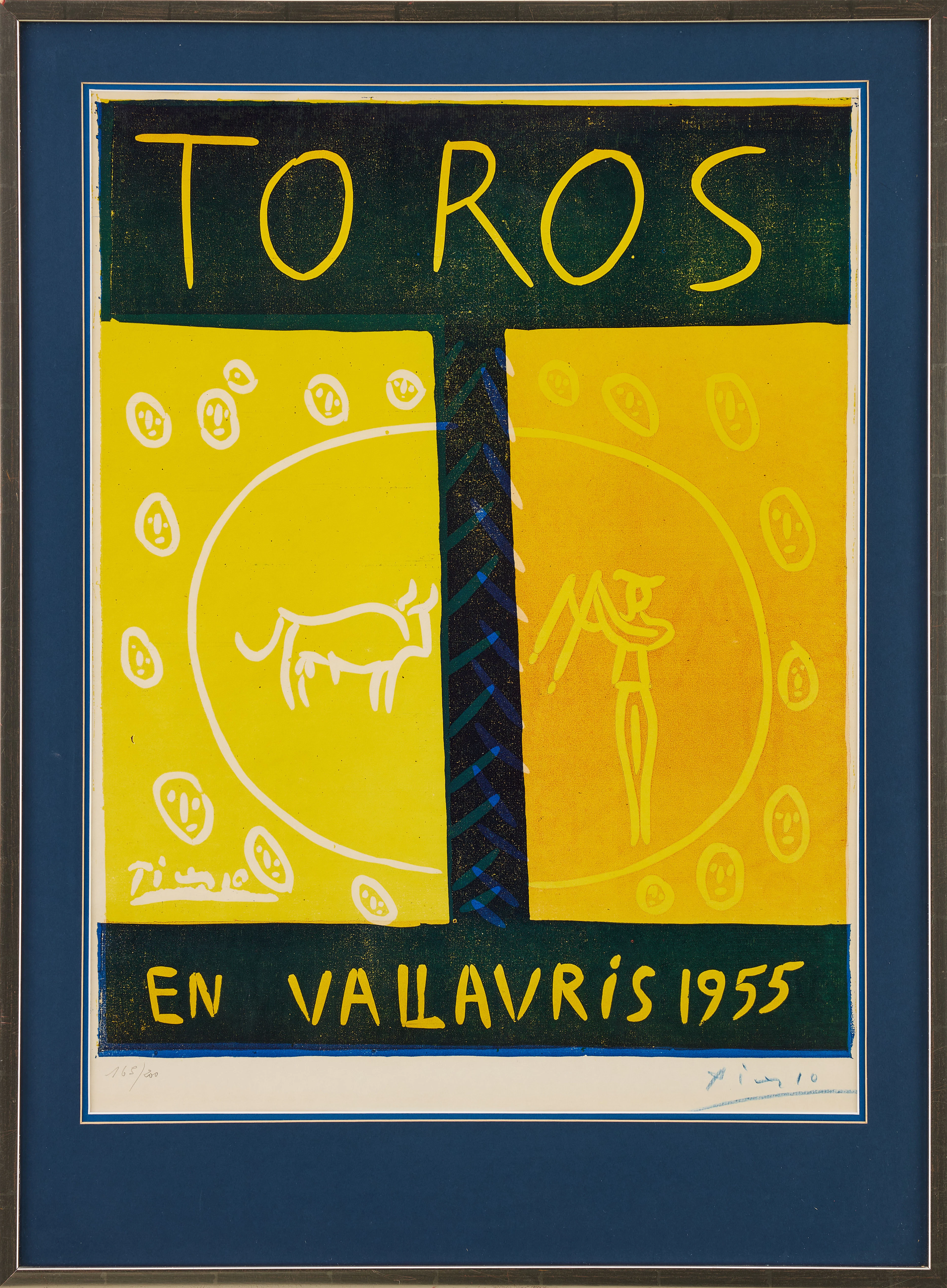 PABLO PICASSO. "Toros en Vallauris 1955".